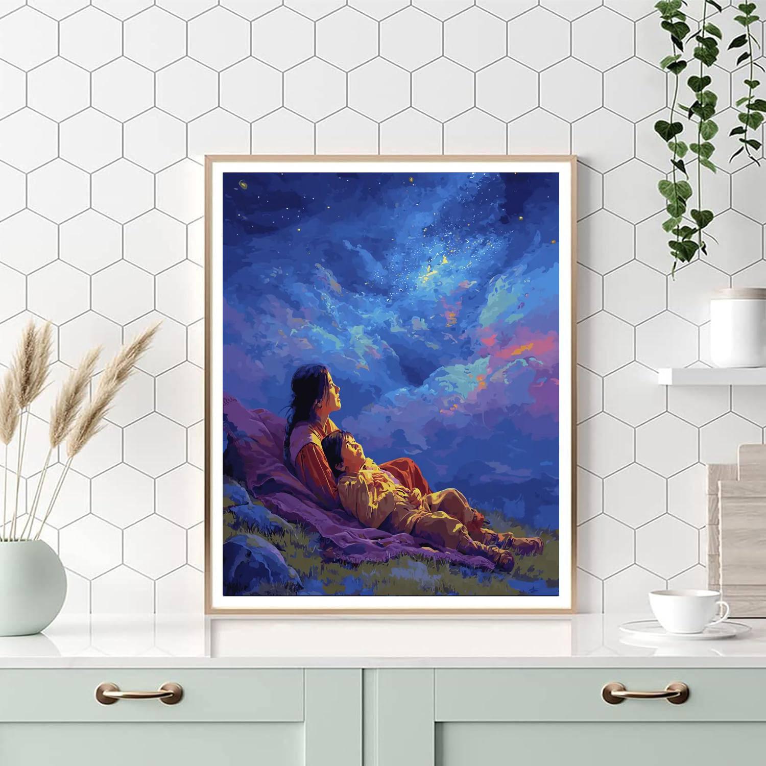 Starry Night Talks Number Painting