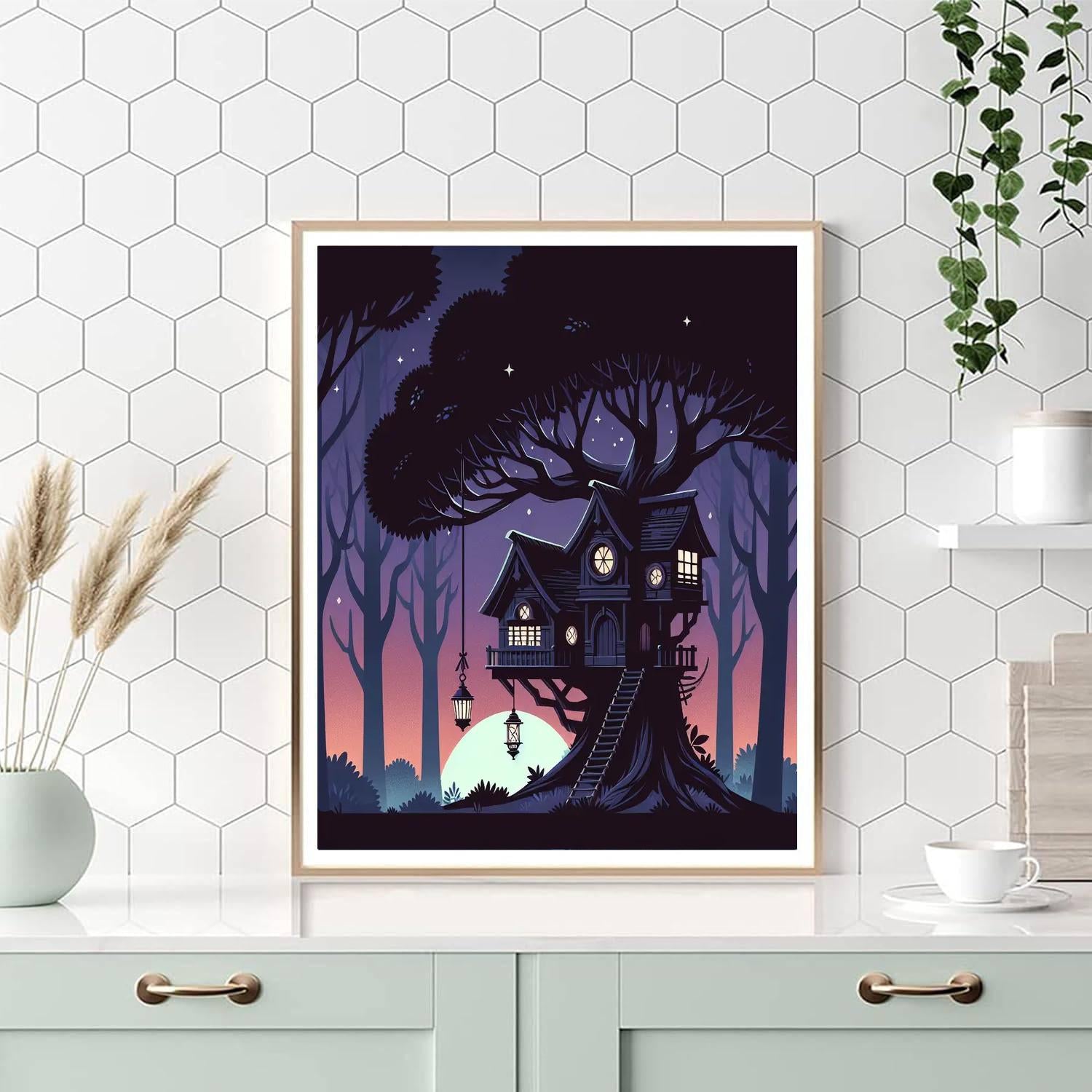 Twilight Treehouse Tales Paint By Numbers Art
