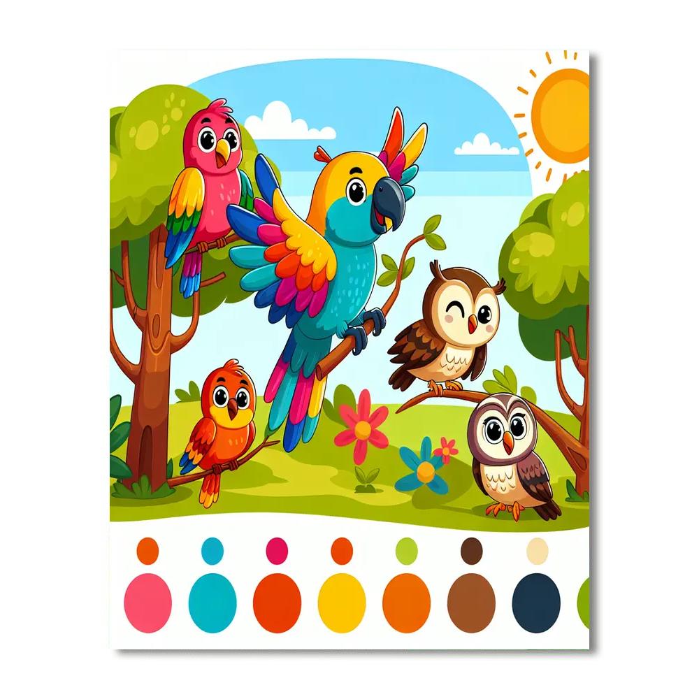 Brilliant Birdwatching Number Painting