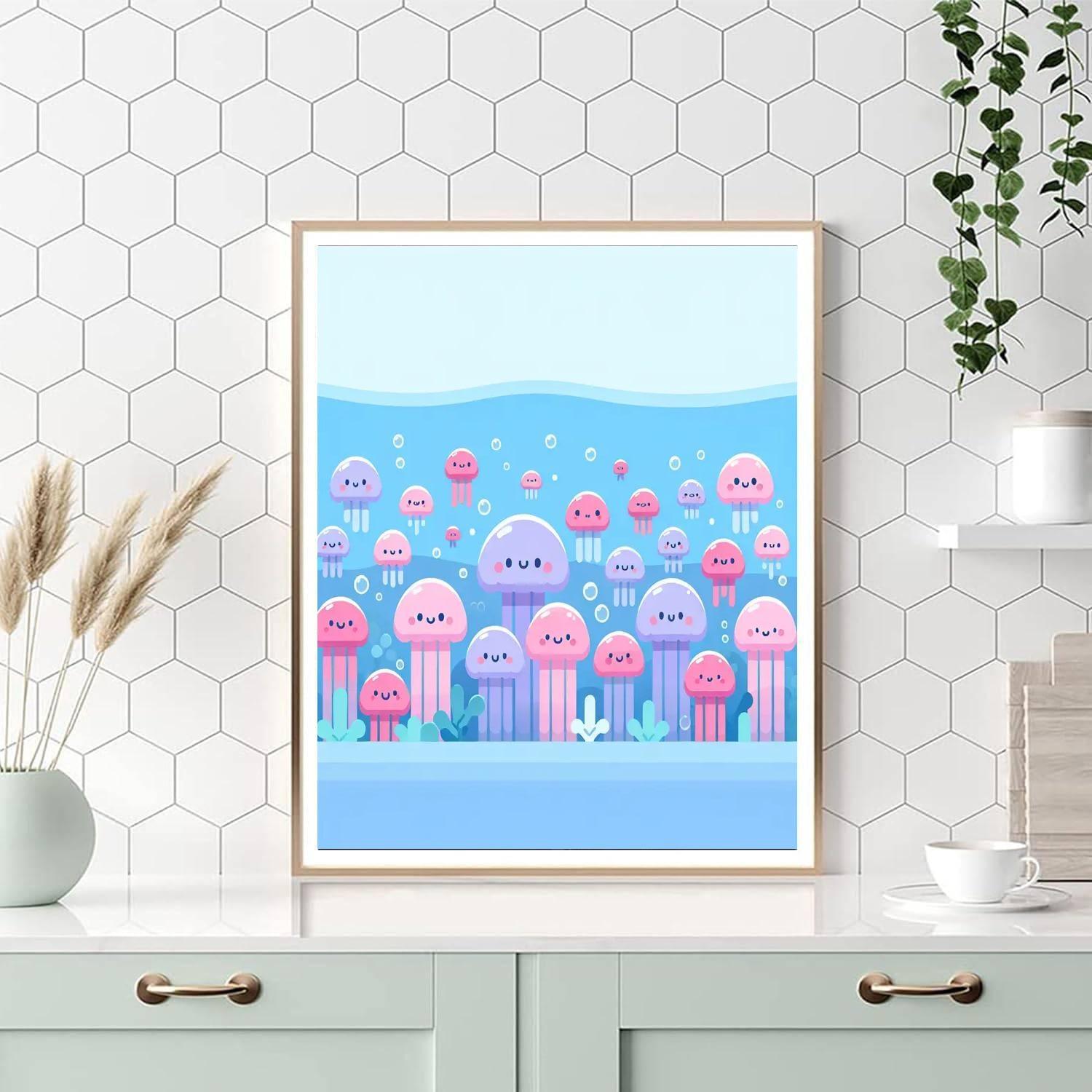 Jolly Jellyfish Jamboree Number Painting