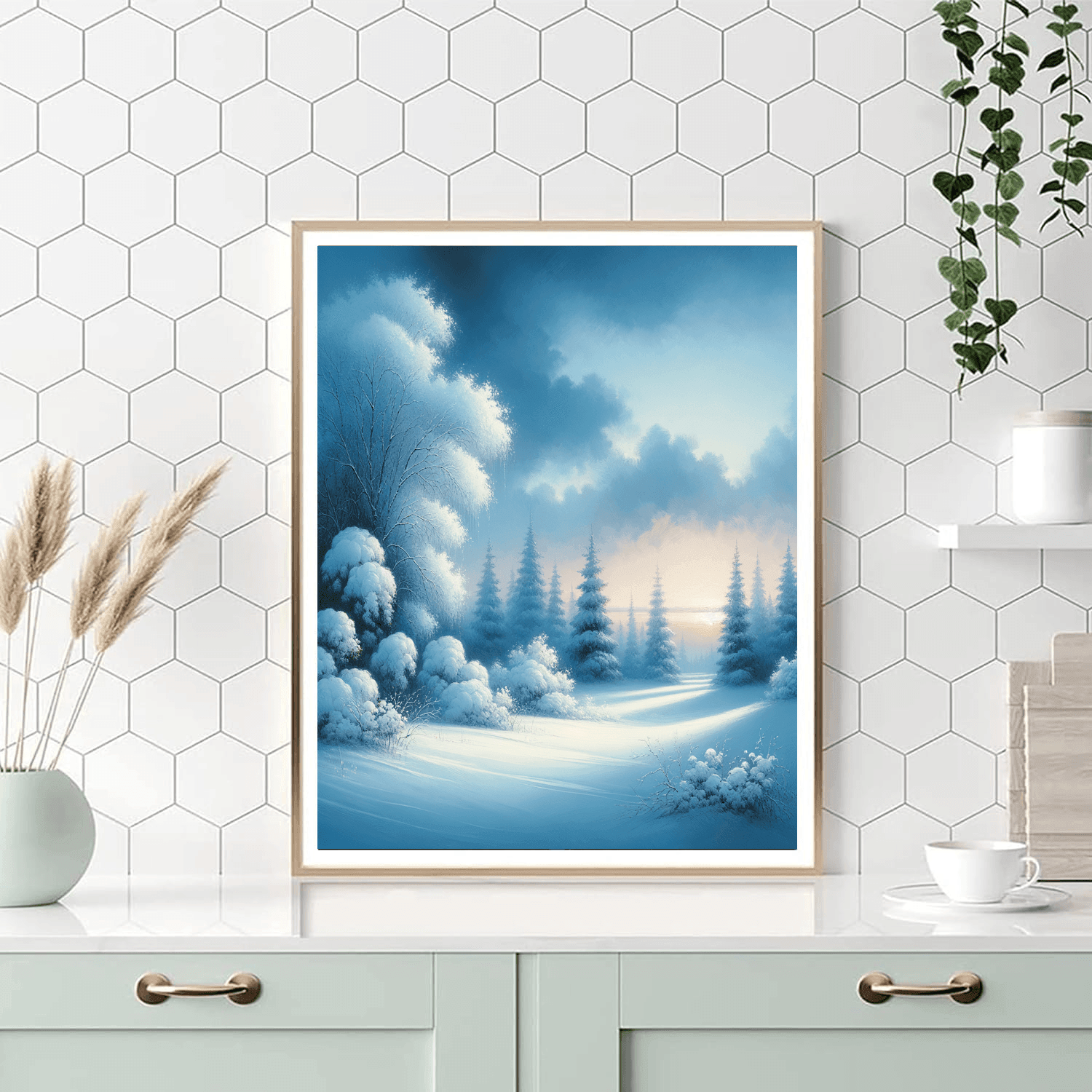 Winter Twilight Tranquility Numbered Painting Kits