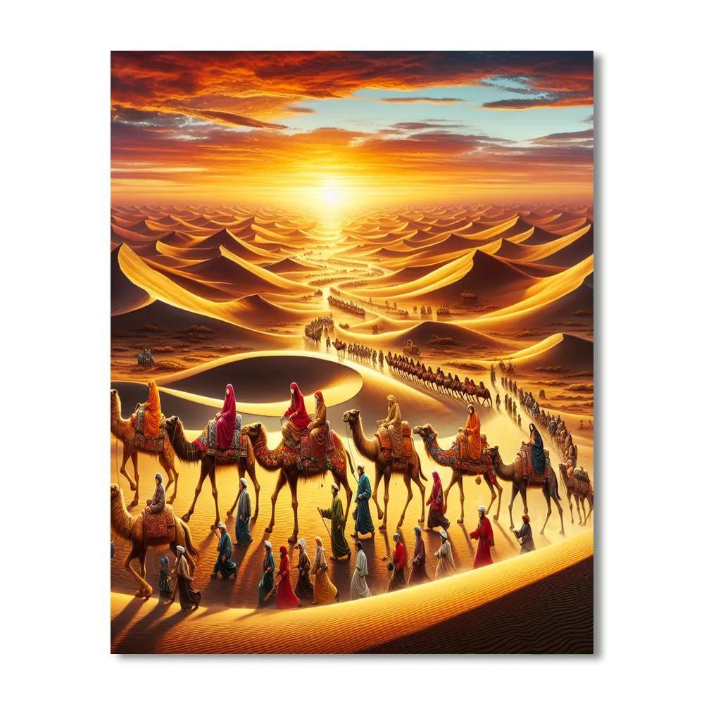 Eastern Silk Road Wonders Number Painting