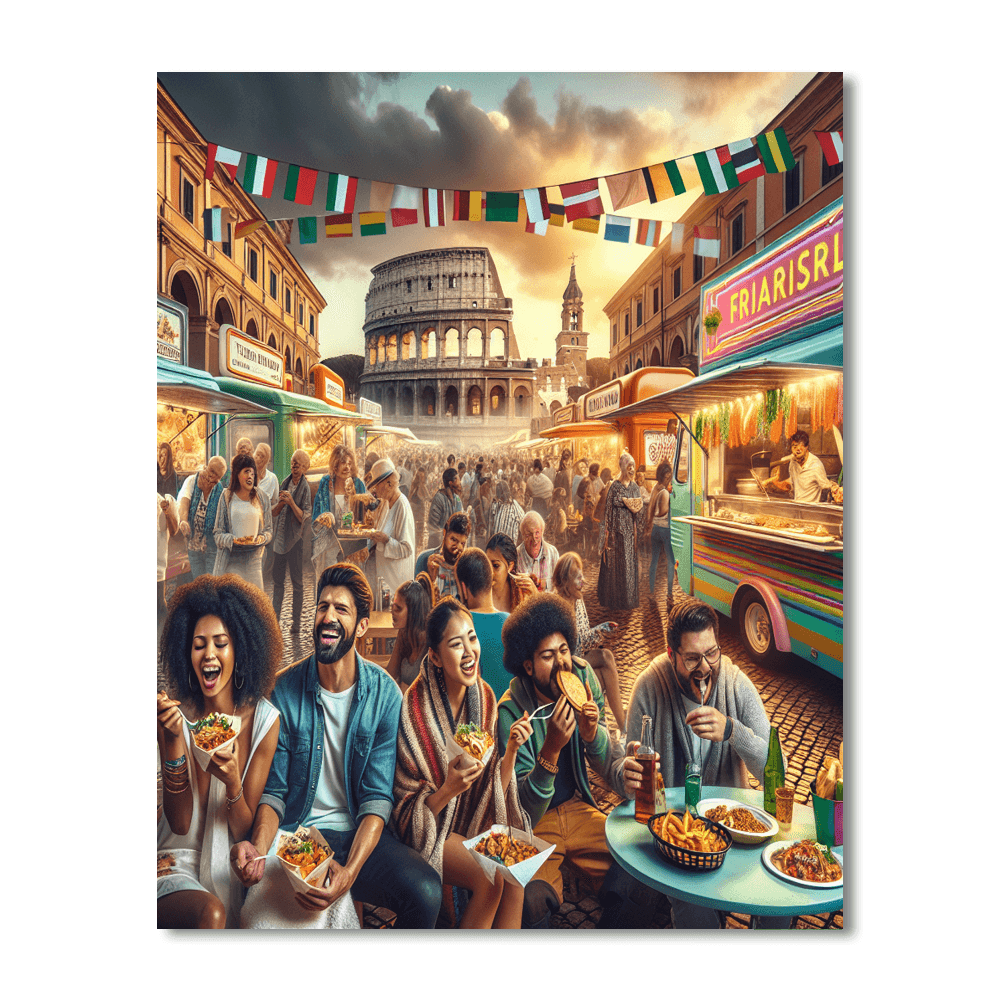 International Festival Of Street Food - Rome, Italy DIY Paint By Numbers