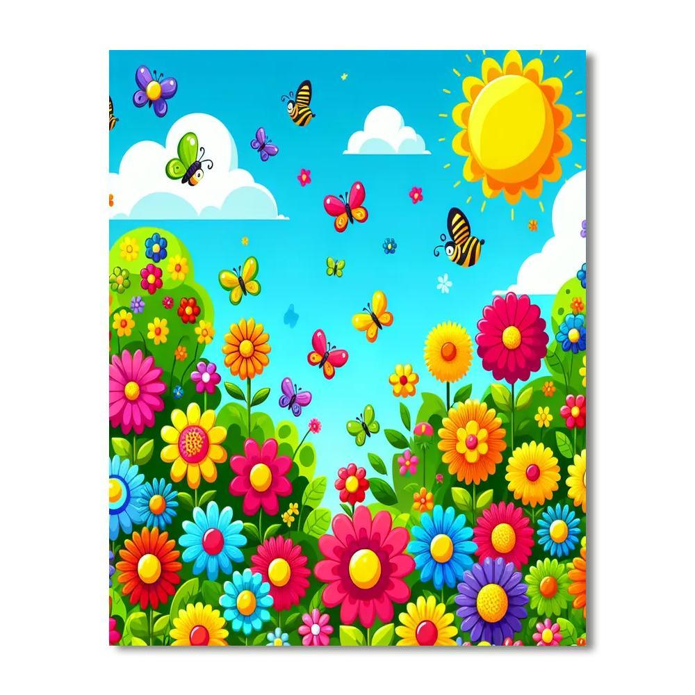 Bright Blooms Paint By Numbers Kits