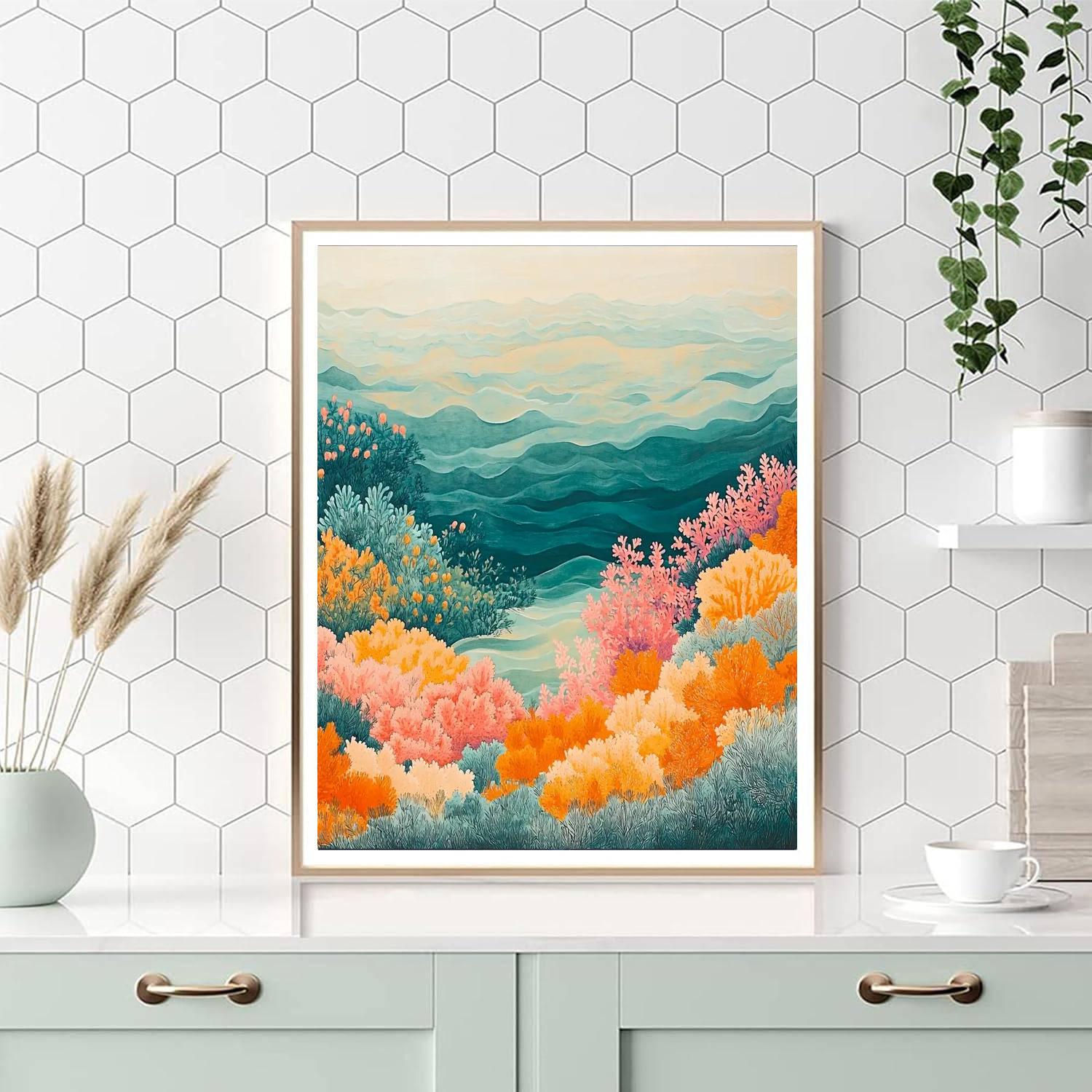 Georges Seurat Inspired Rhythms Of The Coral Reef  Paint By Numbers Kits