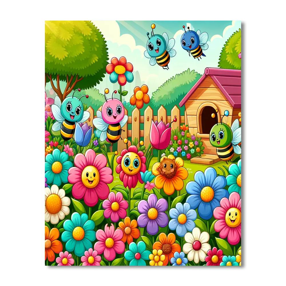 Fantastic Flower Garden Paint By Numbers Kits