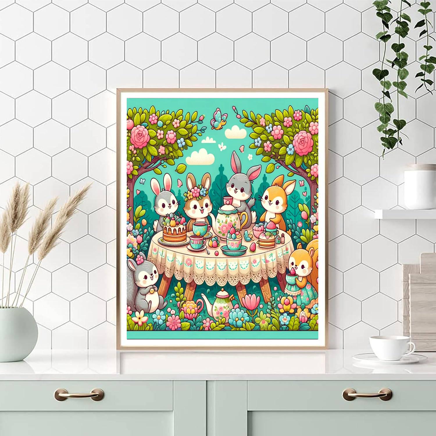 Lovely Garden Tea Party Painting By Numbers Kit