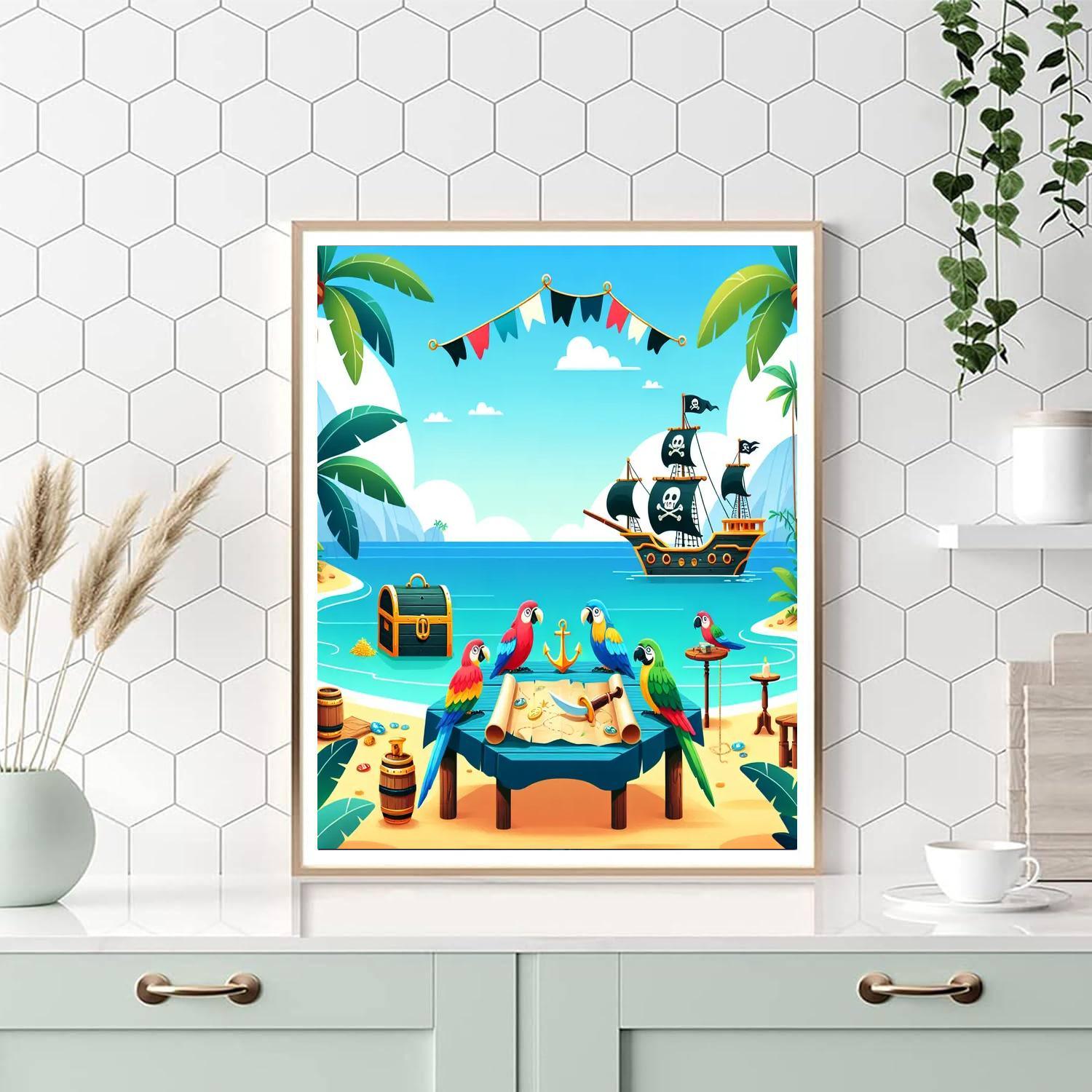 Pirate Plunder DIY Paint By Numbers