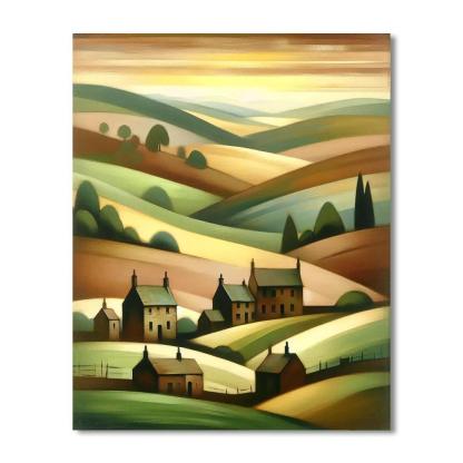 Vintage Countryside Stroll Paint By Number