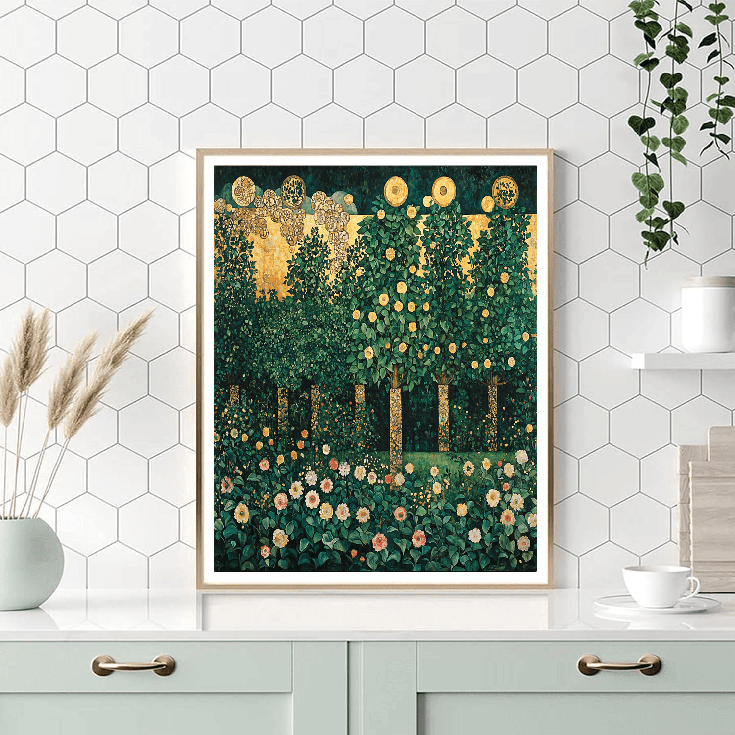 Klimt Inspired Golden Oasis  Paint By Number