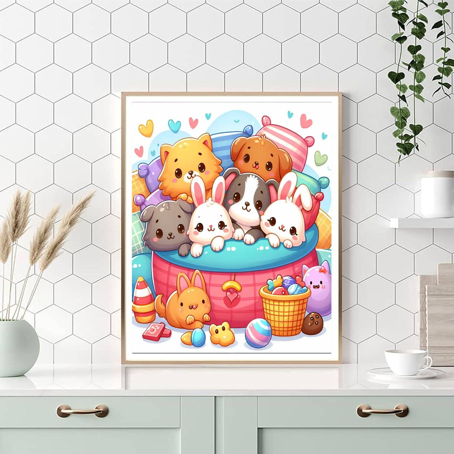 Cuddle Up With Critters Paint By Numbers