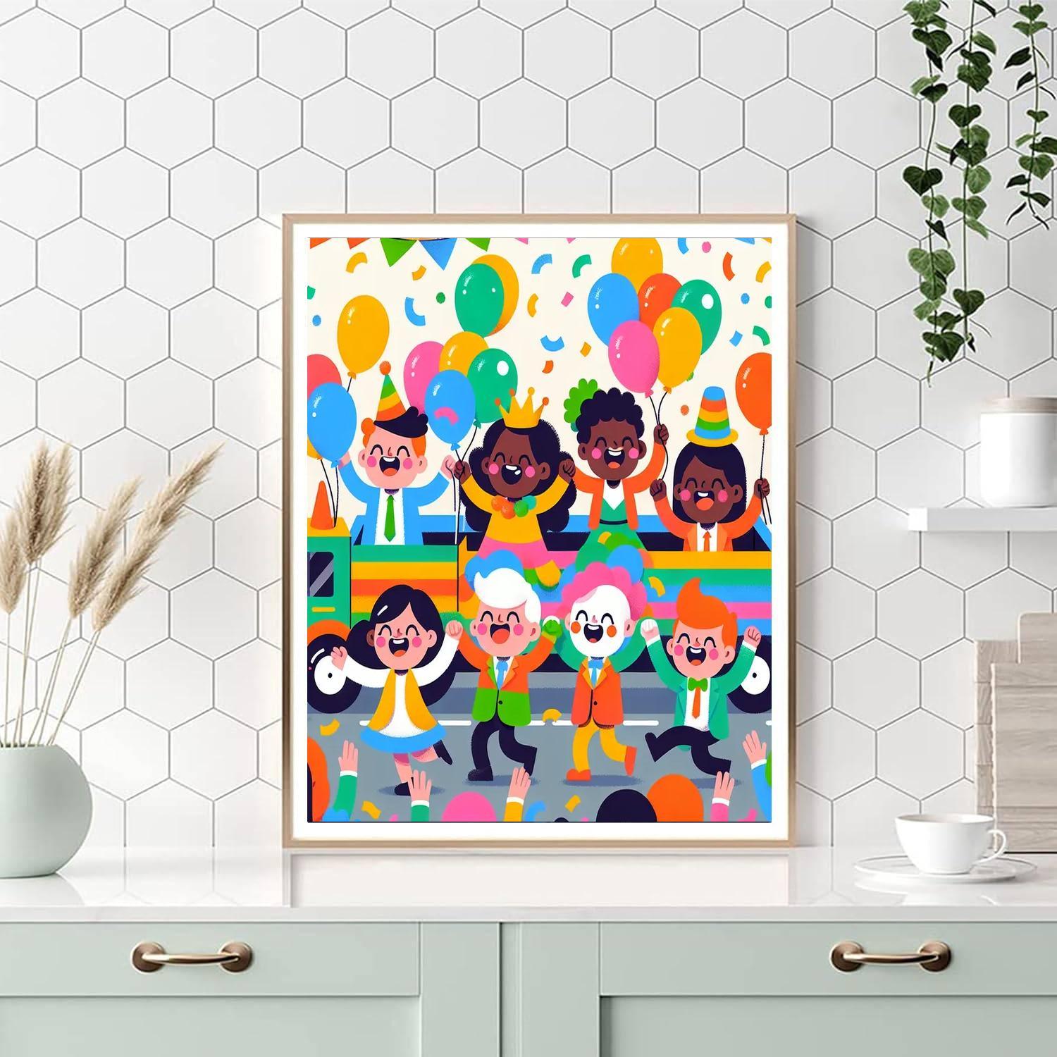Happy Rainbow Festival Numbered Painting Kits