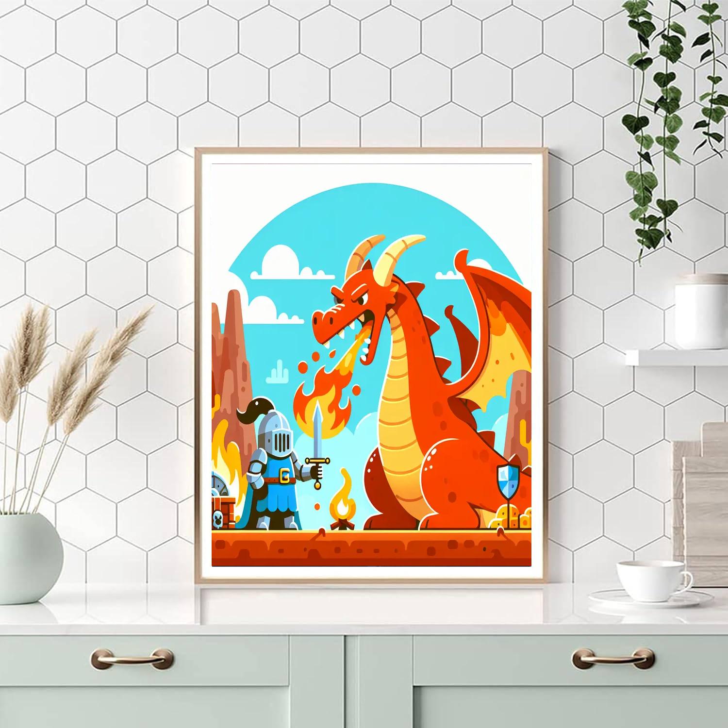 Fire-breathing Dragon Quest Paint By Number