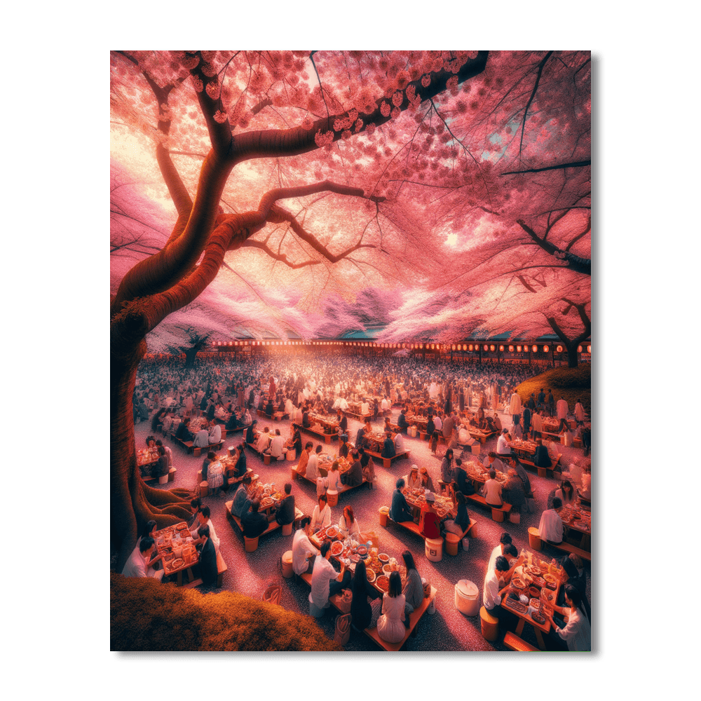 Tokyo Cherry Blossom Festival - Japan Paint By Numbers