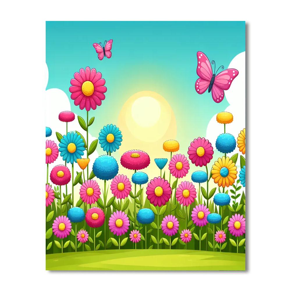 Wondrous Wildflower Garden Painting By Numbers Kit
