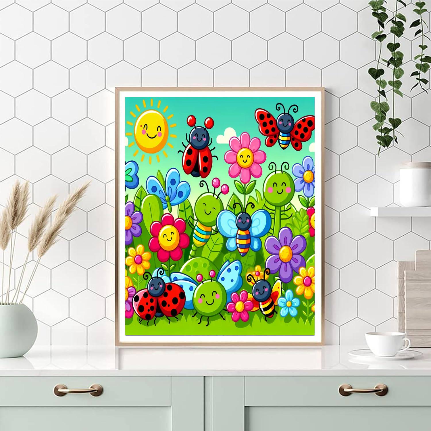 Colorful Insect Explorers Numbered Painting Kits