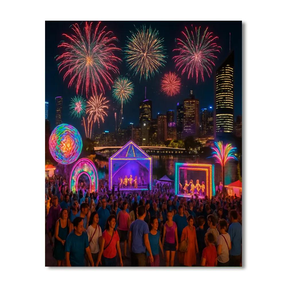 Brisbane Festival - Brisbane, Australia Painting Number Kit