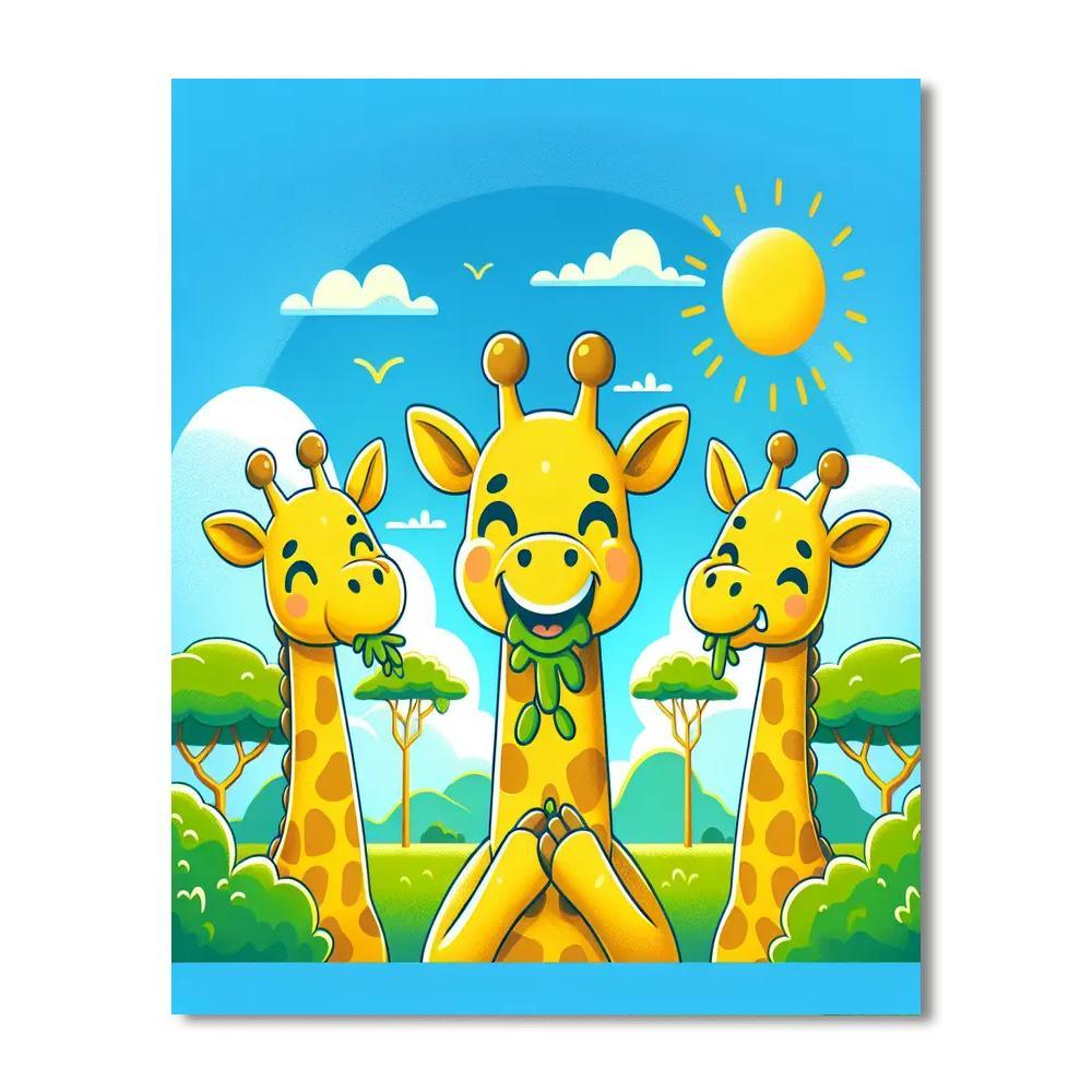 Gentle Giraffes Paint By Number