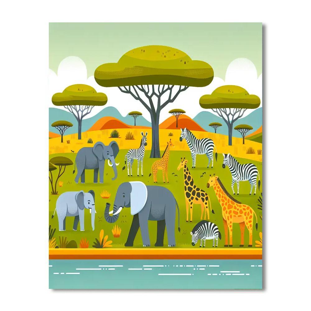 Savanna Safari Journey Paint By Number