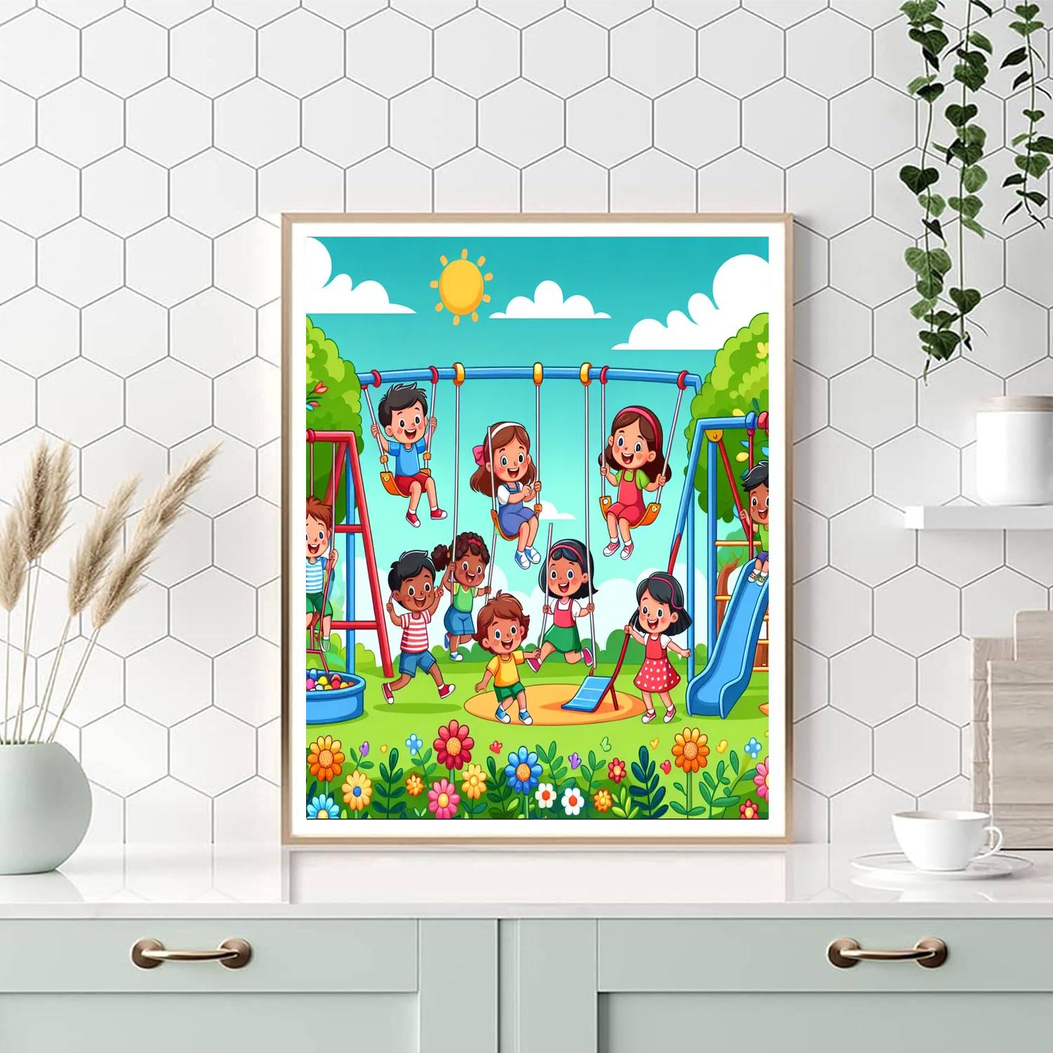 Sunny Playground Adventures Painting Number Kit