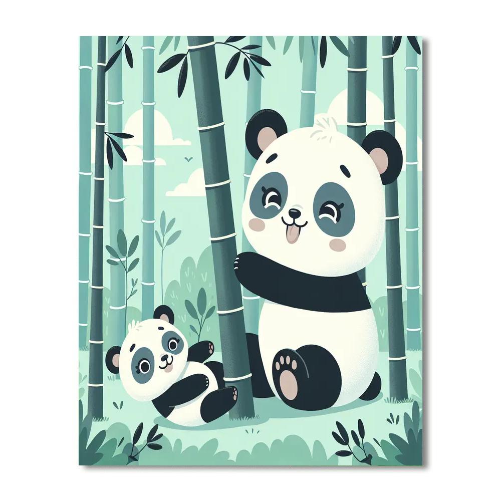 Giant Panda Playtime Paint By Numbers Kits