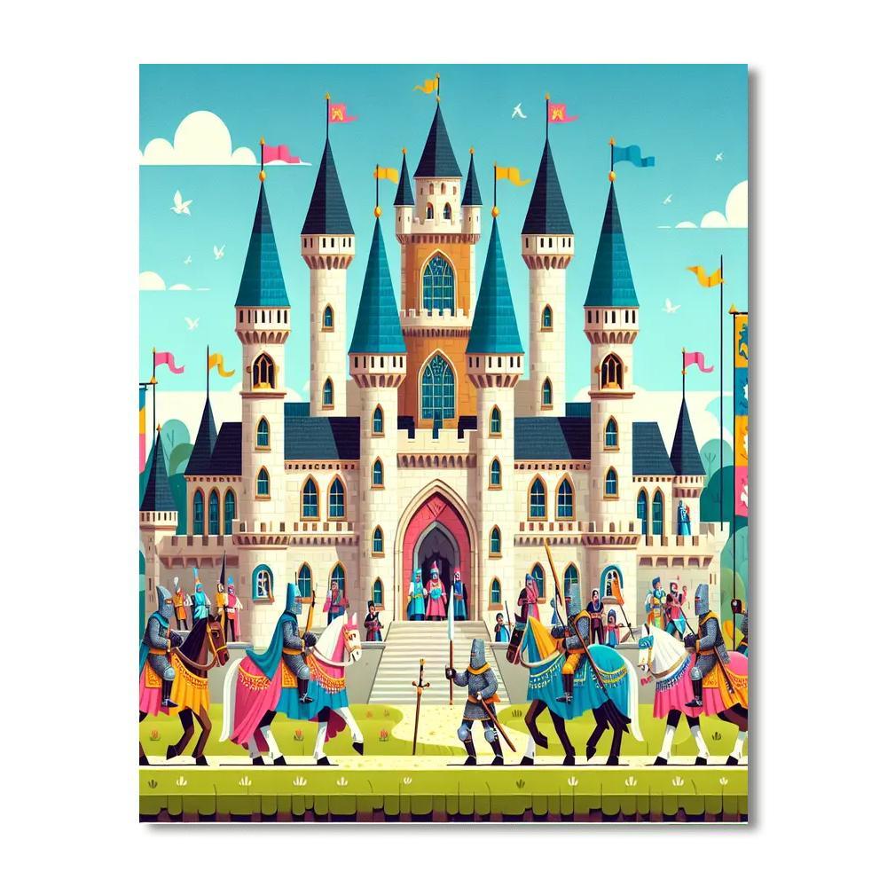 Enchanted Castle Kingdom Number Painting