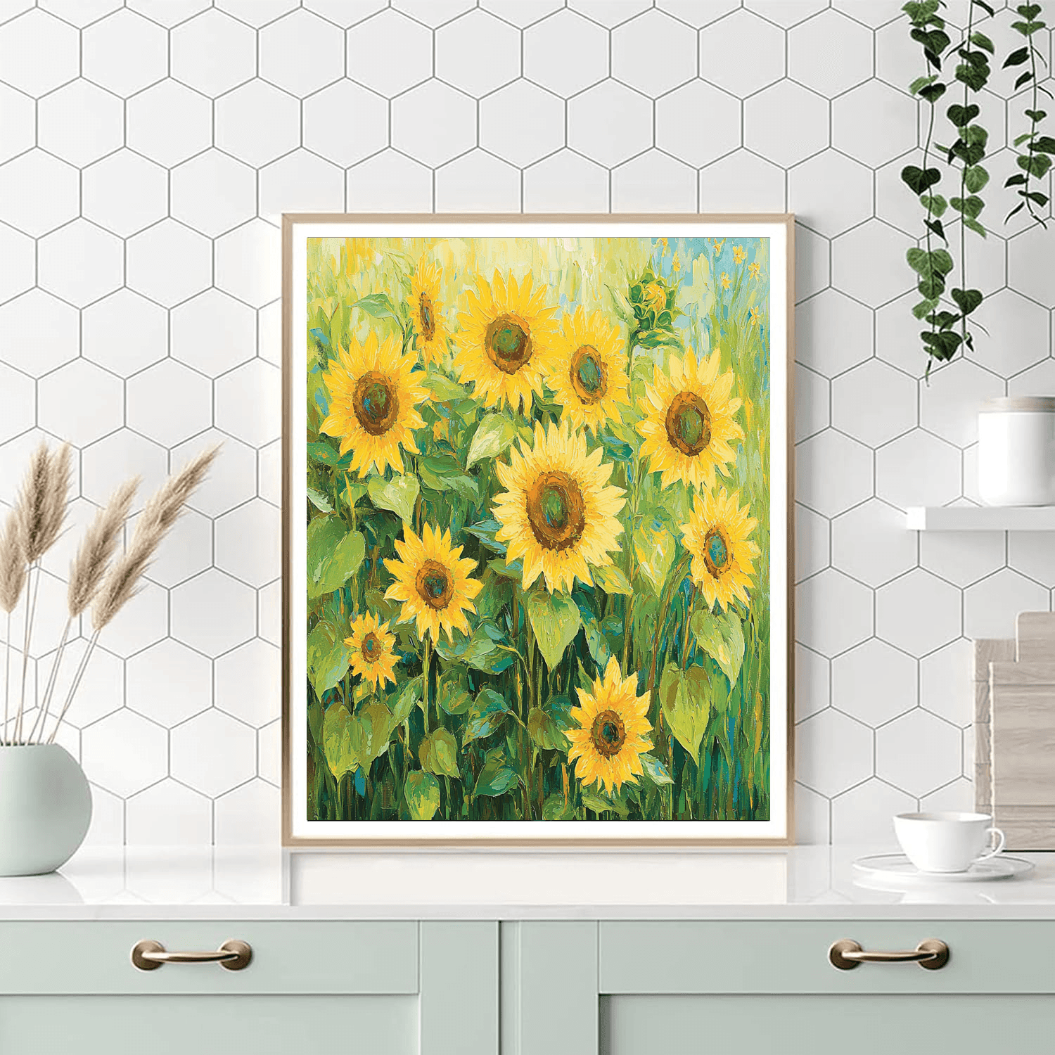 Claude Monet Inspired Joyful Sunflower Garden  Paint By Numbers Kits