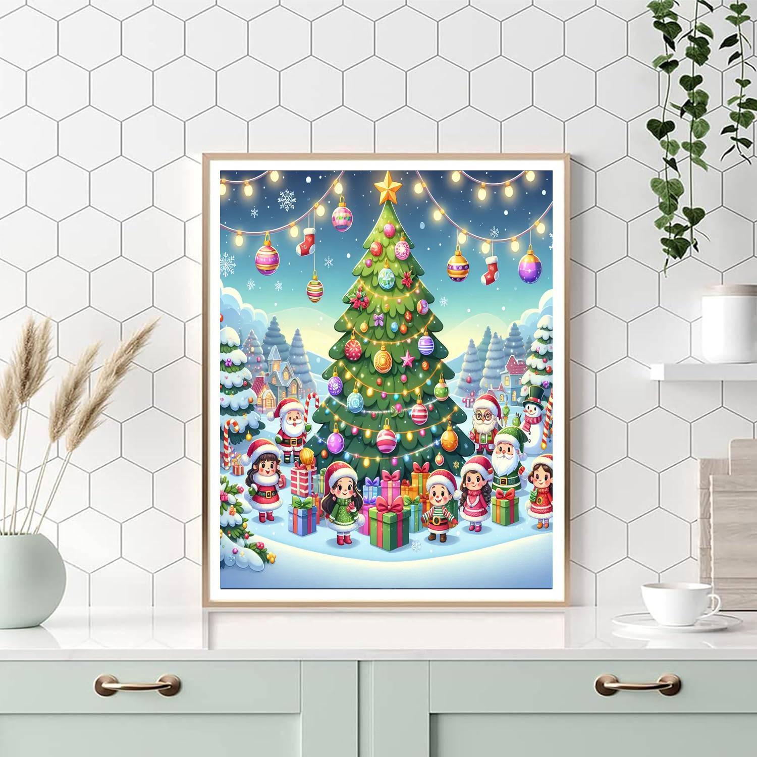 Festive Holiday Celebrations Painting Number Kit