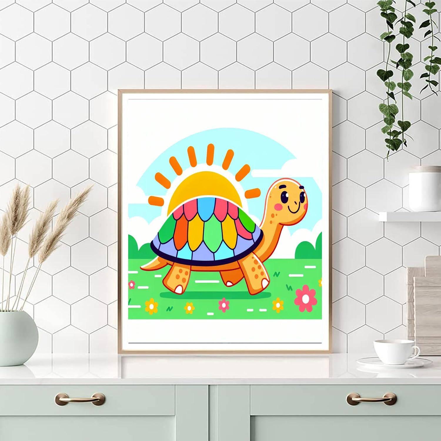 Lively Tortoise Paint By Number
