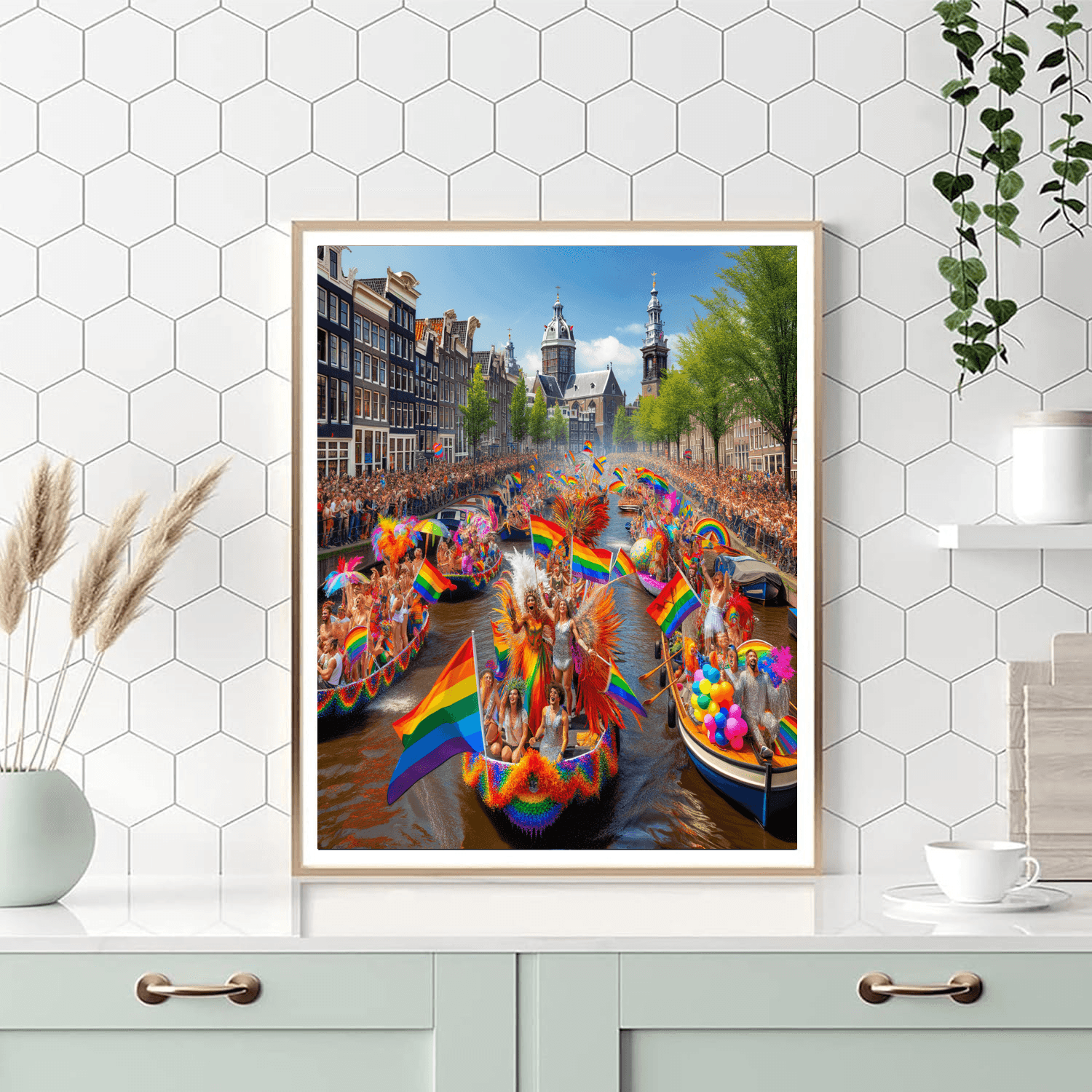 Pride Parade - Amsterdam Paint By Color