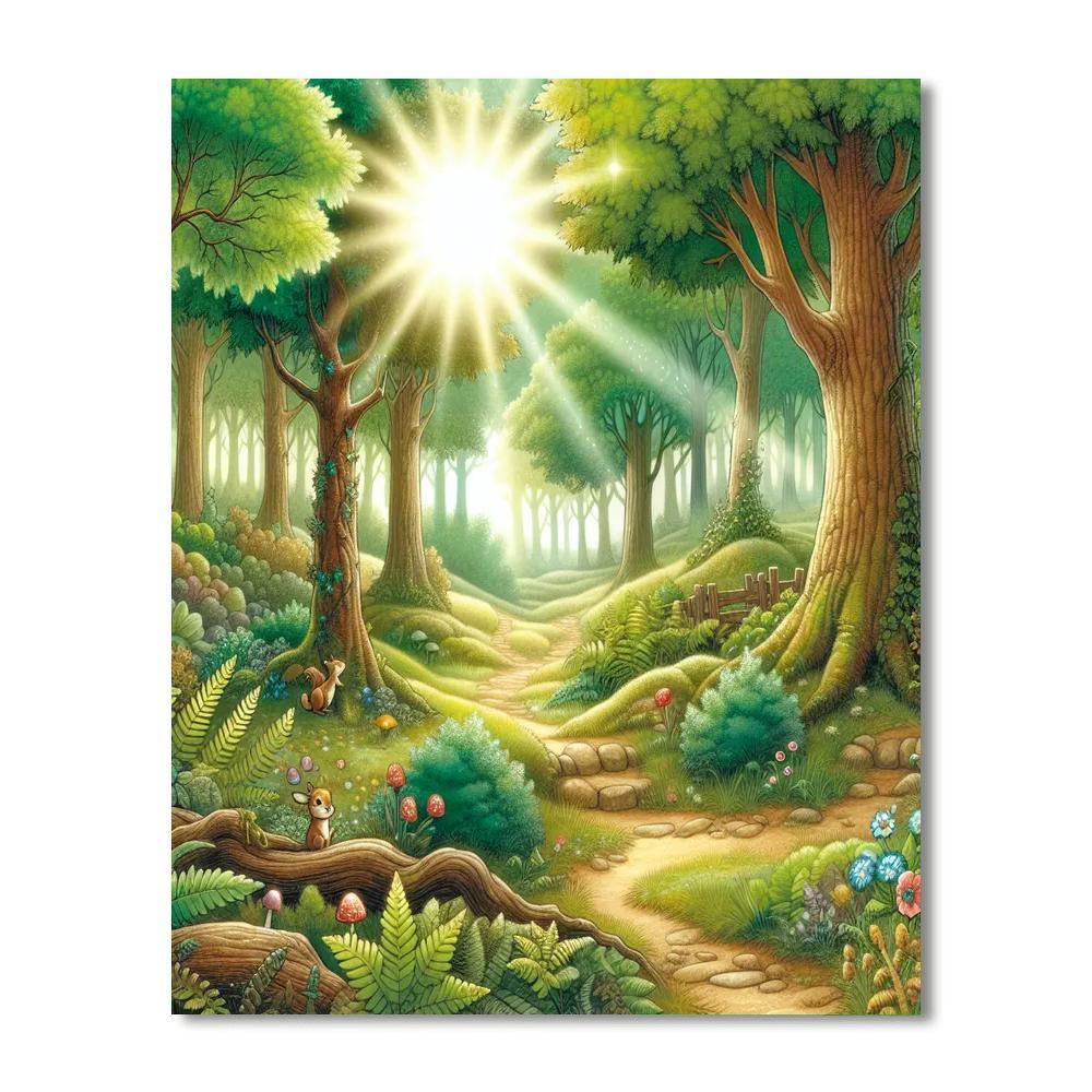 Rustic Woodland Charm Painting Number Kit