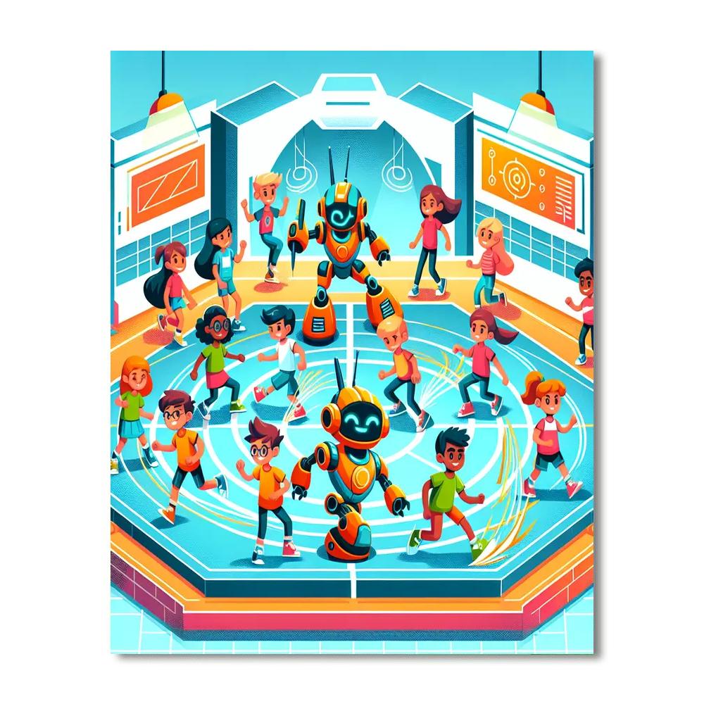 Robotics Battle Arena Painting Number Kit
