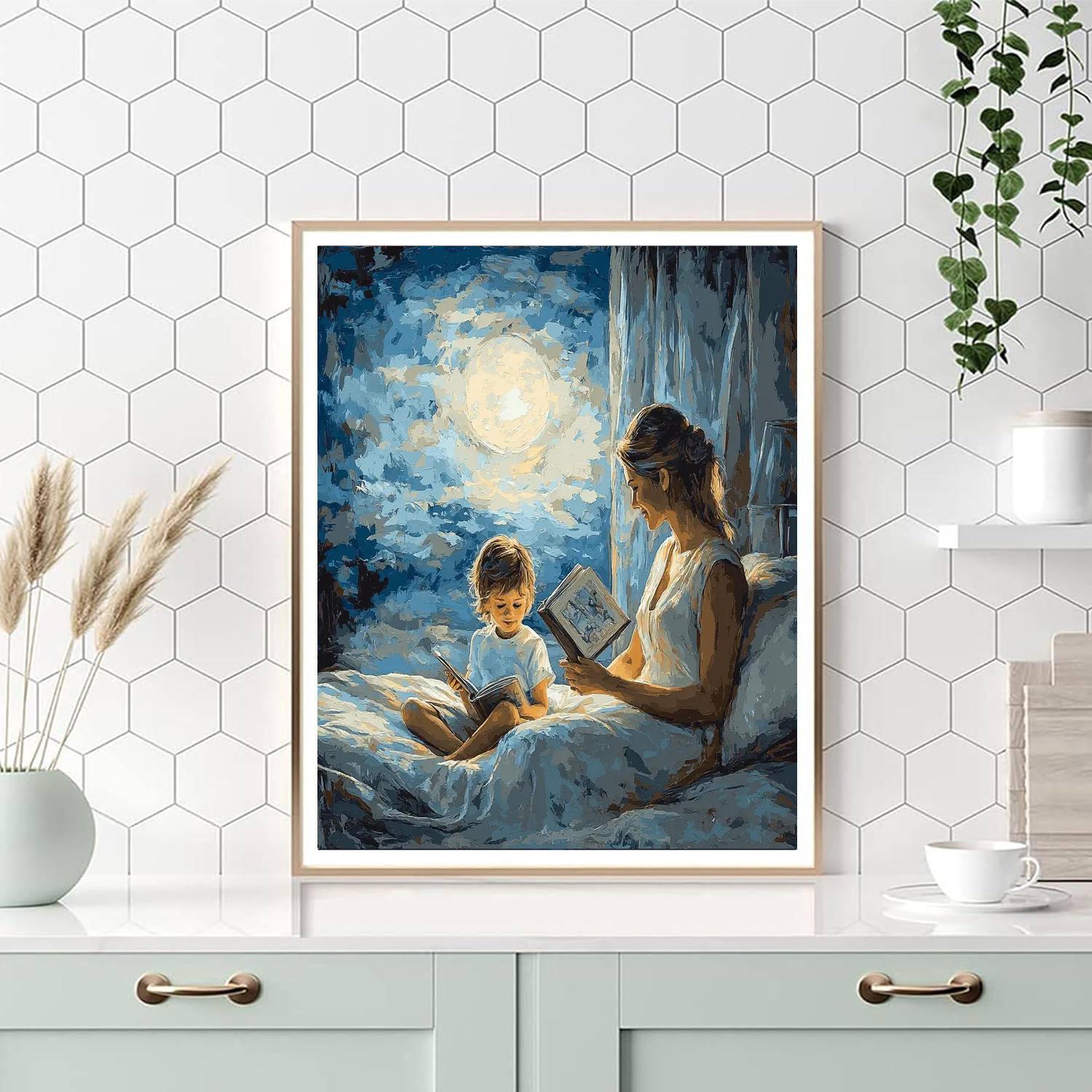 Moonlit Bedtime Story Number Painting