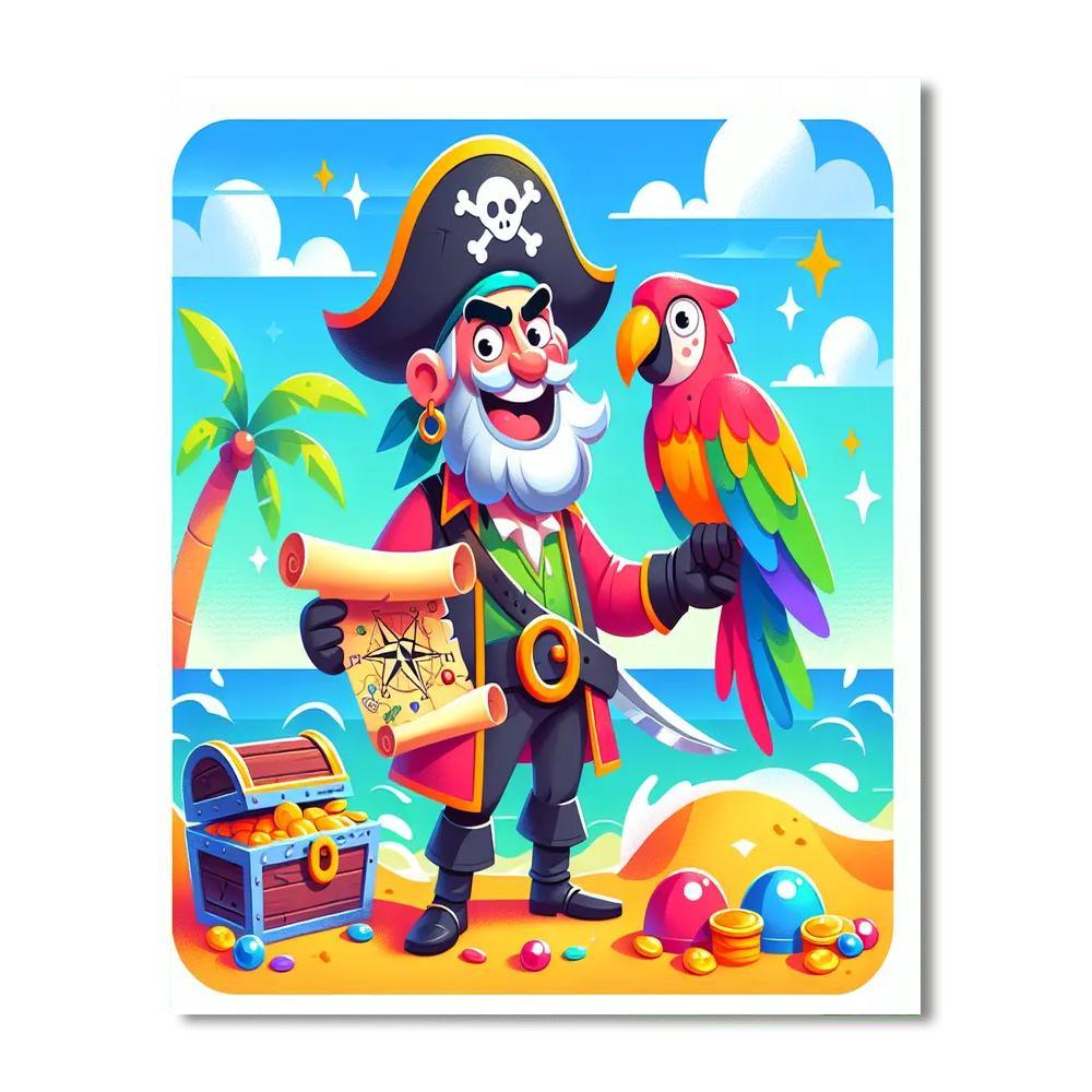 Funny Pirate Painting By Numbers Kit