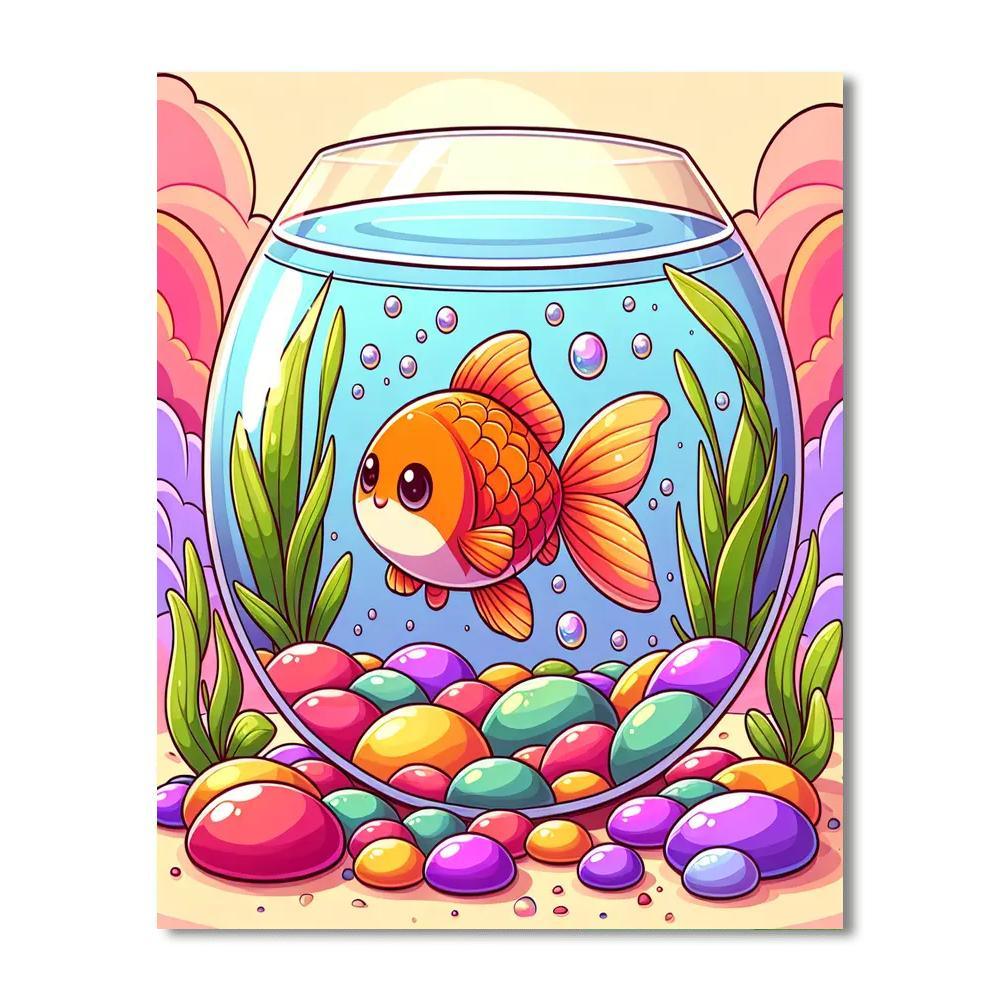 Gigantic Goldfish Paint By Numbers Art