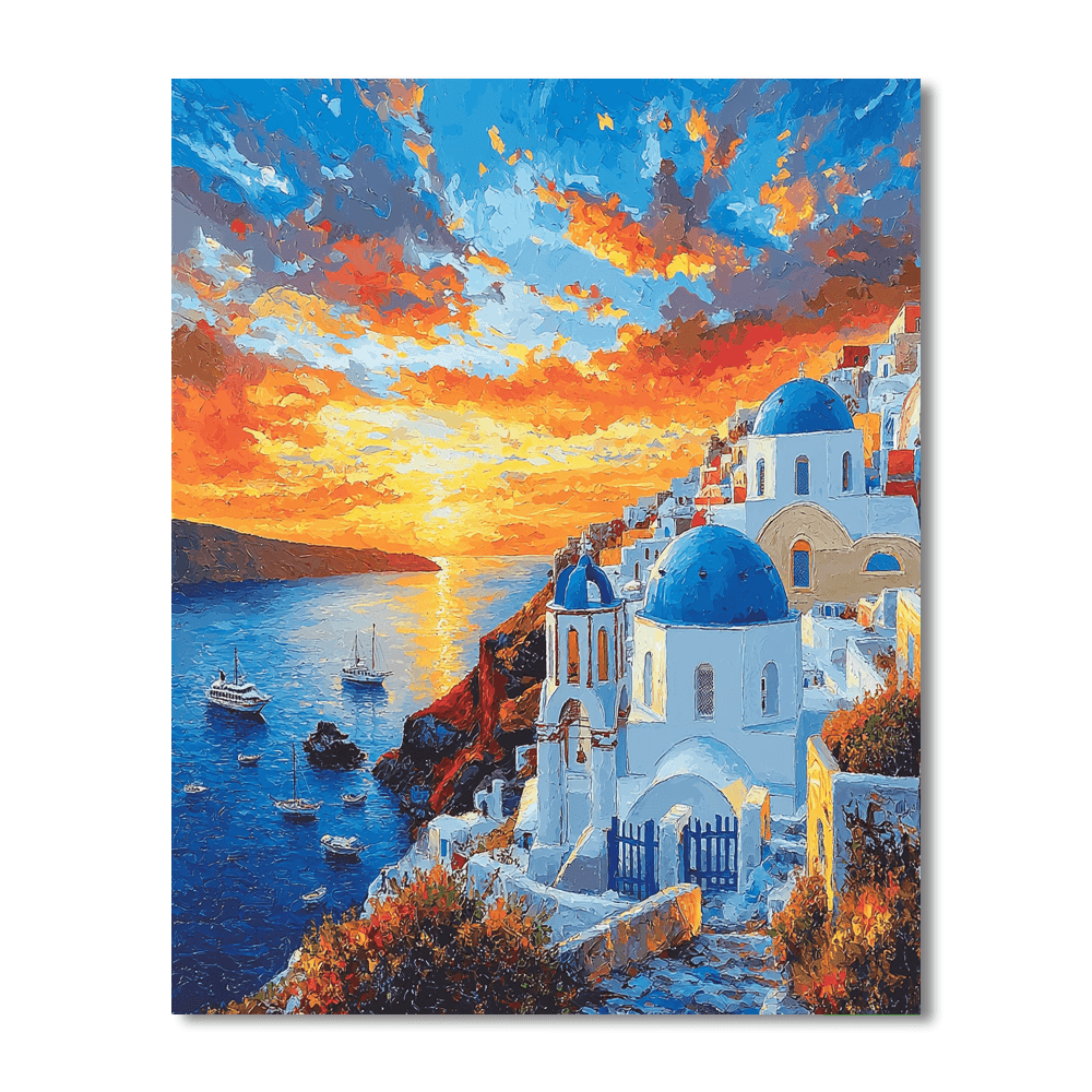 Oia Village Paint By Numbers Kits