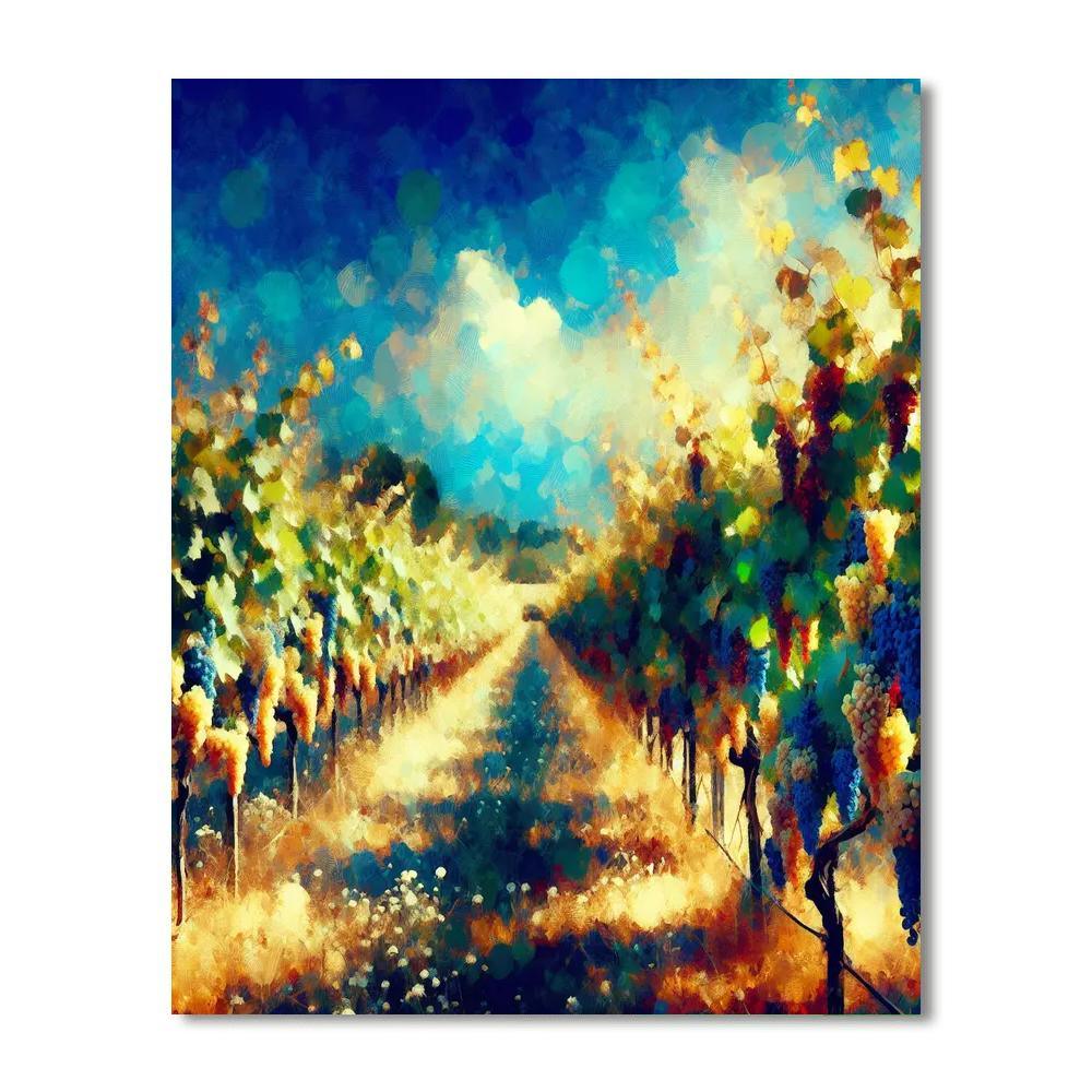 Summer Vineyard Escape Paint By Numbers Art