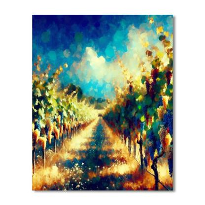 Summer Vineyard Escape Paint By Numbers Art