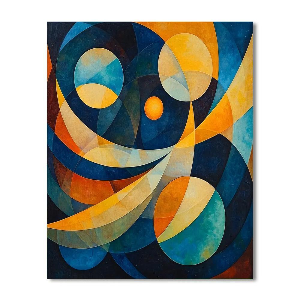 Wassily Kandinsky Inspired Abstract Solar Symphony  Painting By Numbers Kit