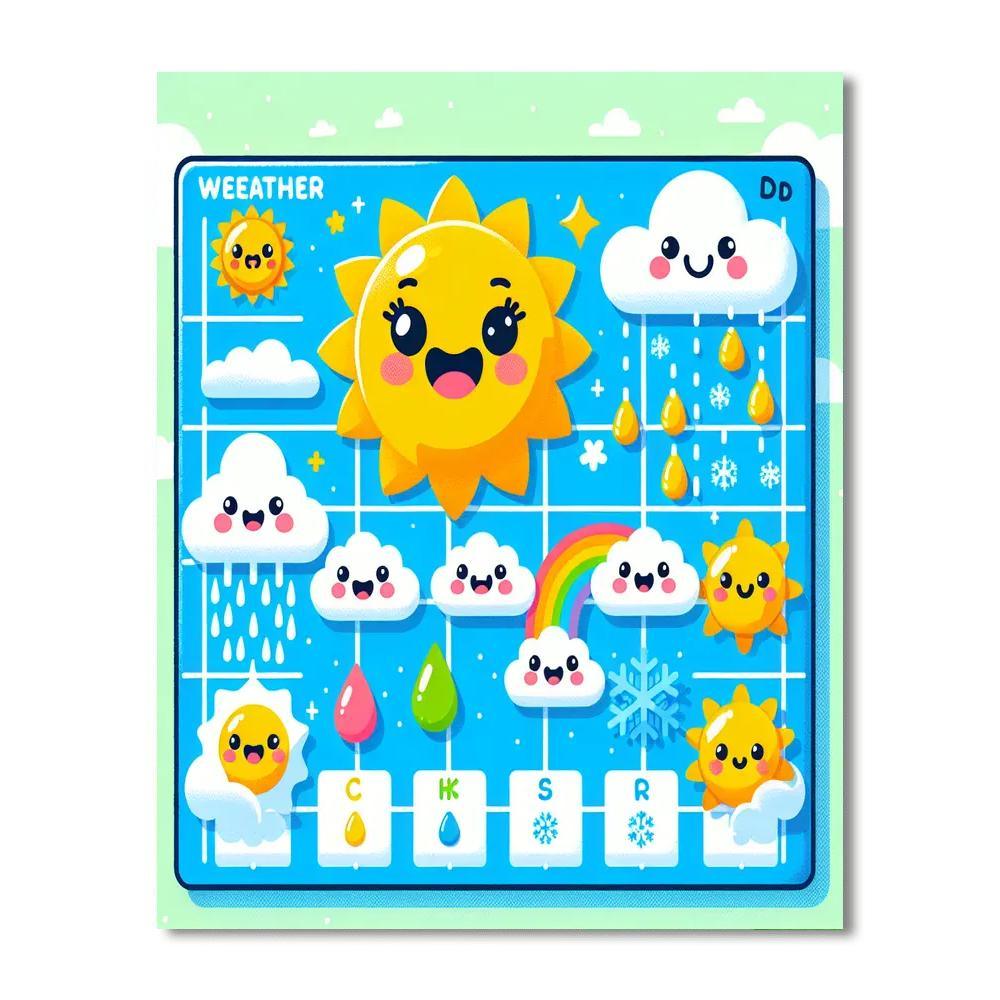 Colorful Weather Chart Paint By Number