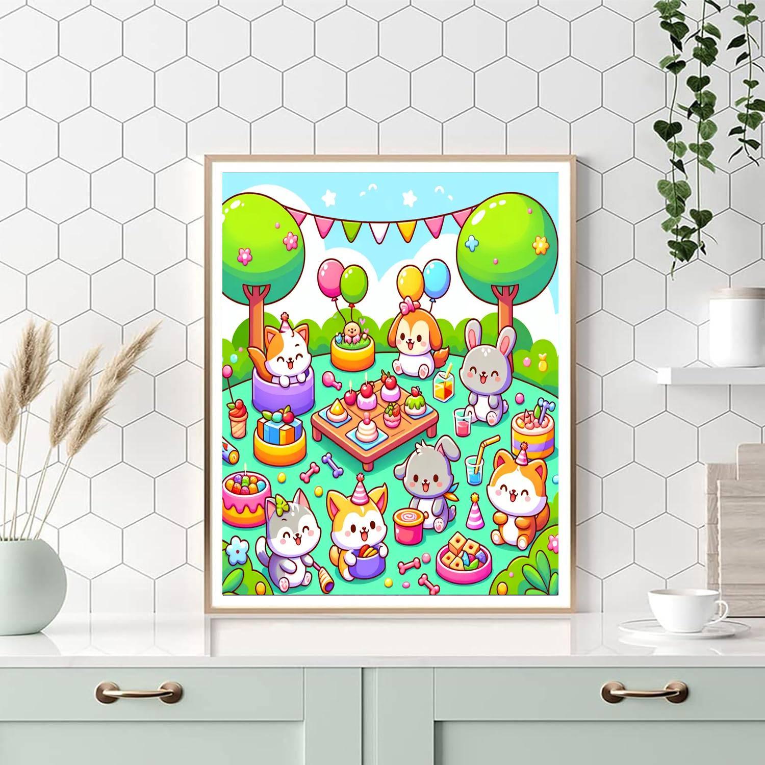 Magical Animal Party Paint By Numbers