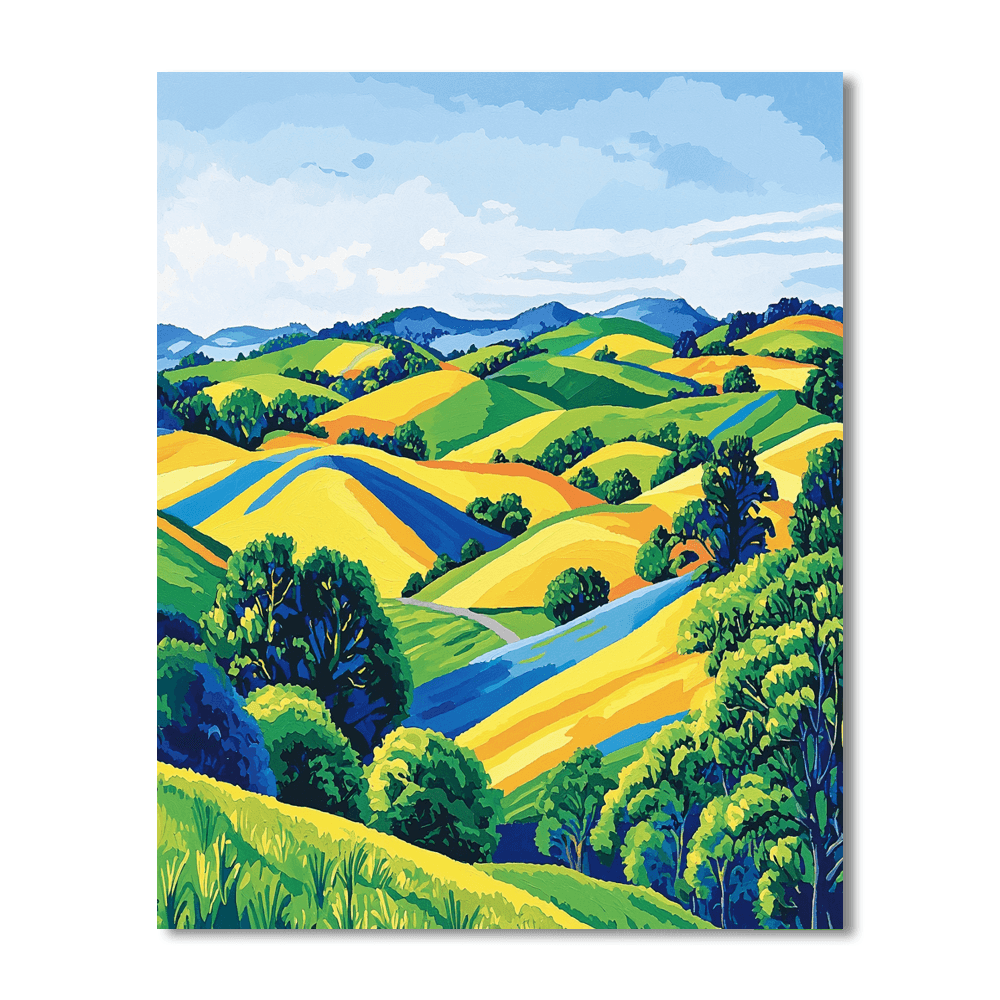 David Hockney Inspired Vibrant Dreams  Paint By Numbers Art