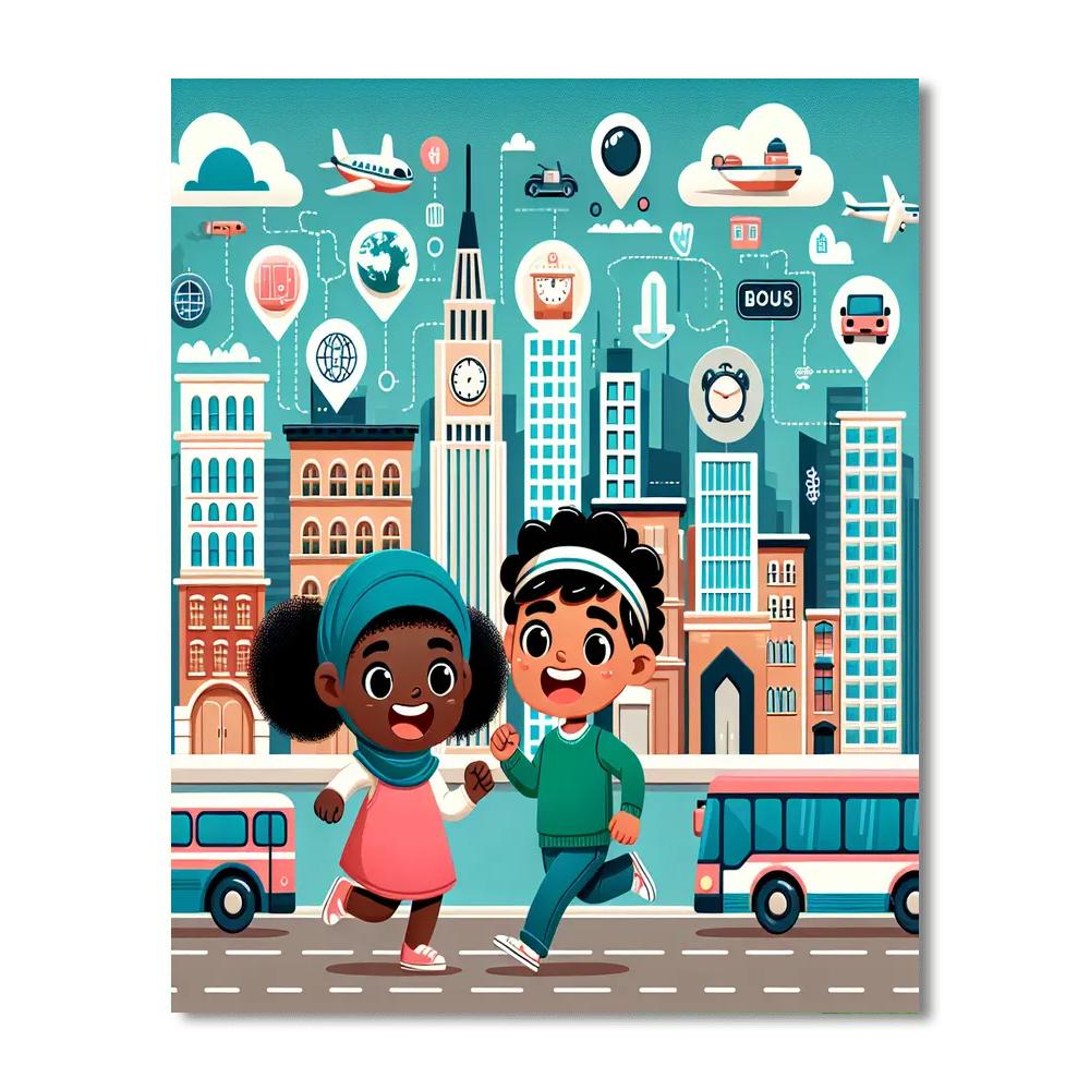 Urban Adventure Painting Number Kit