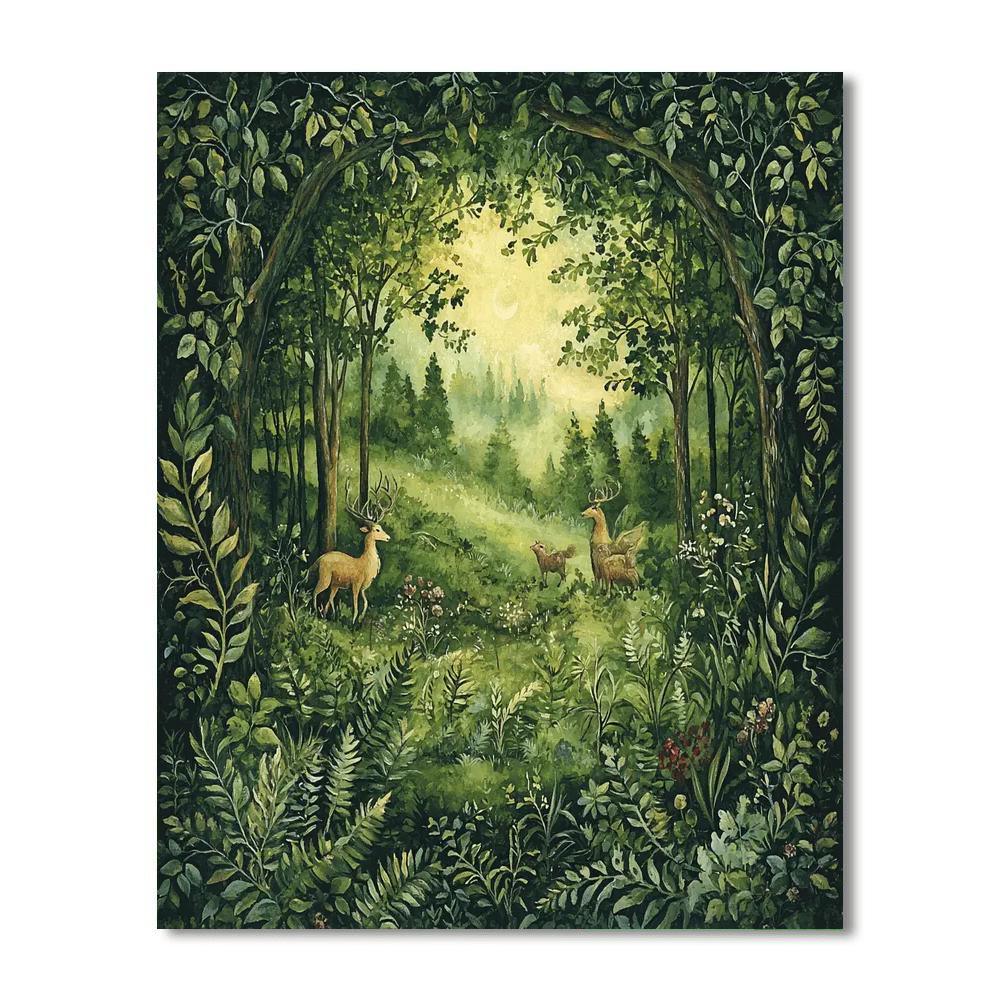 Dante Gabriel Rossetti Inspired Enchanted Woodland Spirits  Painting By Numbers Kit