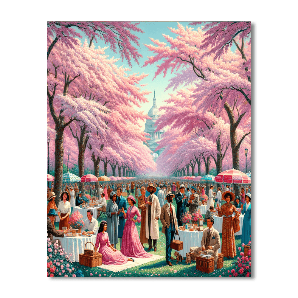Vancouver Cherry Blossom Festival Painting By Numbers Kit