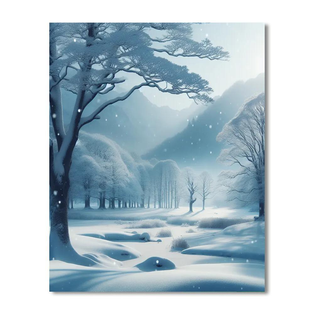 Tranquil Winter Retreat Paint By Number