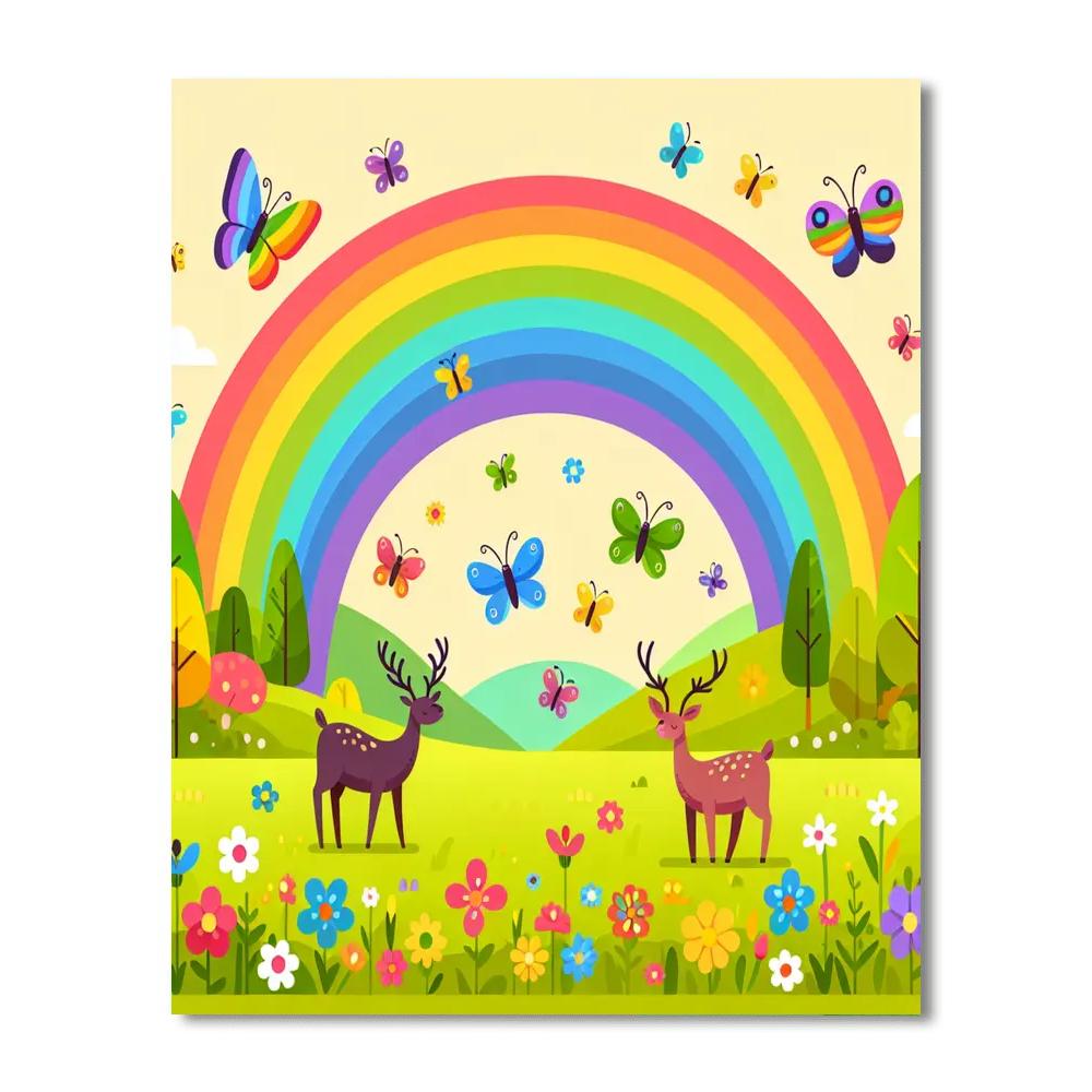 Nature's Rainbow Symphony Painting By Numbers Kit