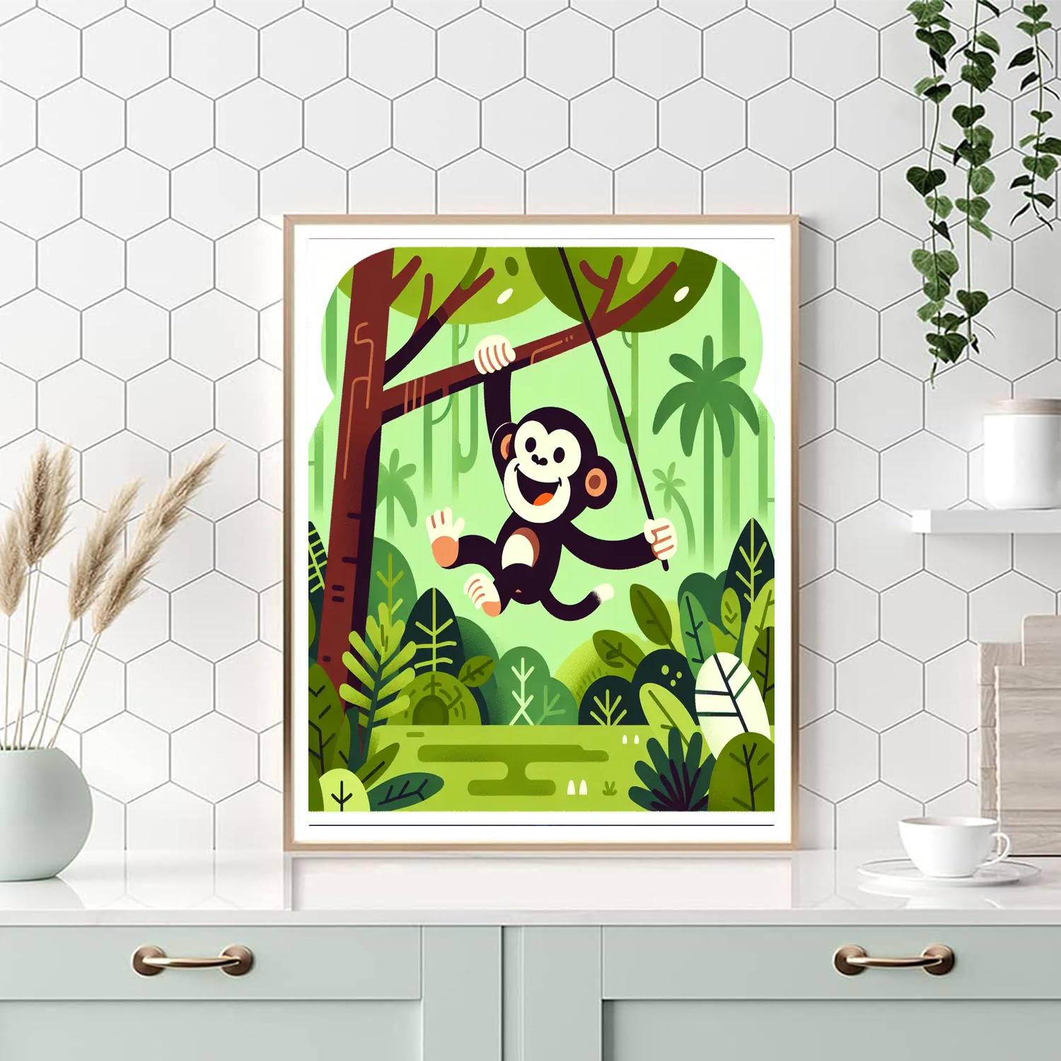 Playful Chimpanzee DIY Paint By Numbers