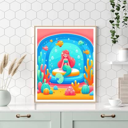 Mystical Mermaid's Cove Number Painting