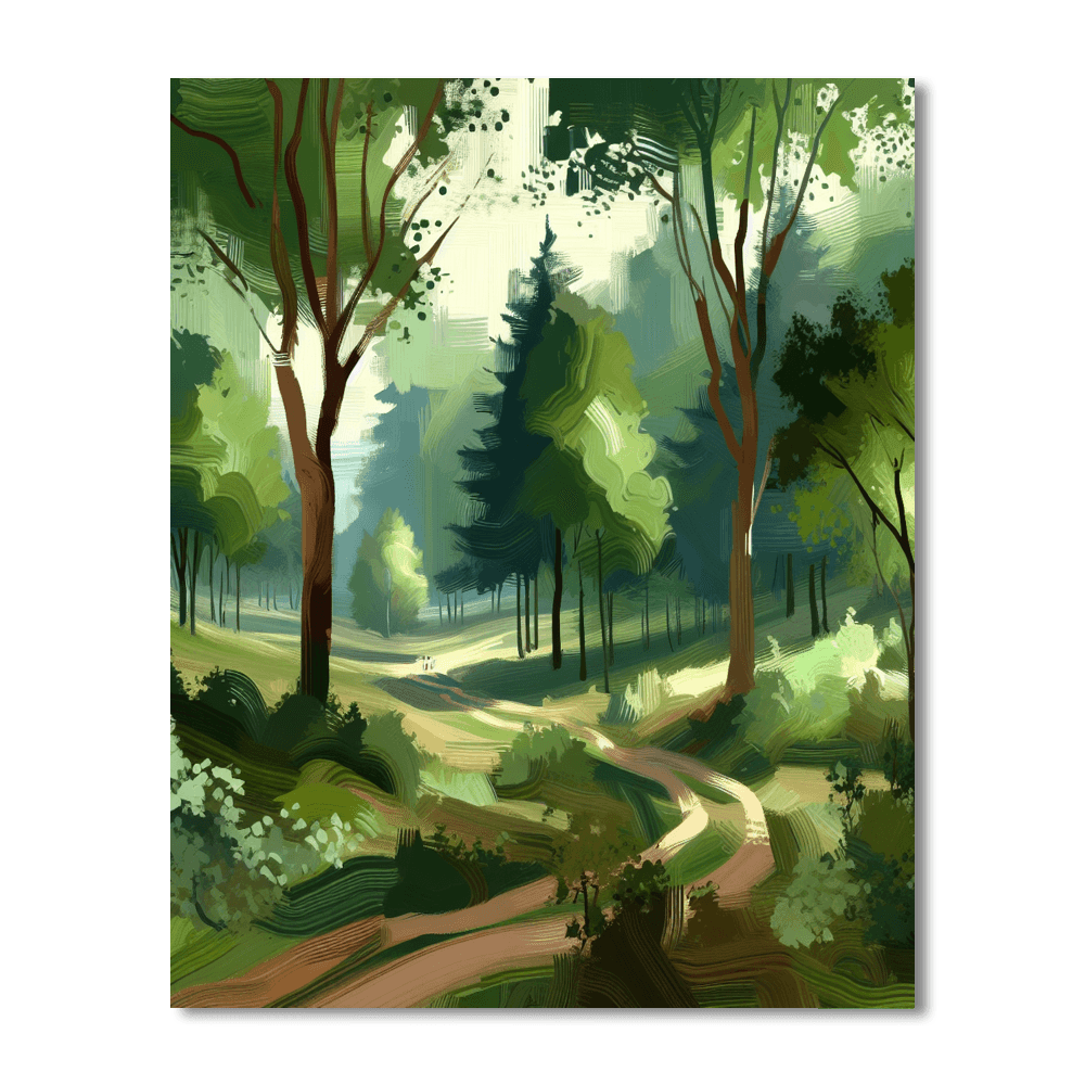 Charming Woodland Paths Paint By Numbers